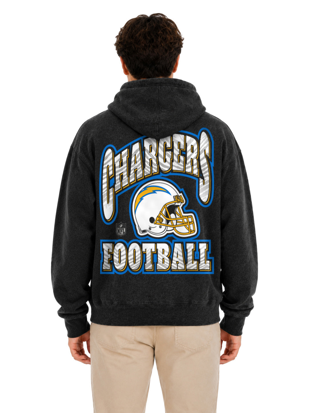 Zubaz NFL Los Angeles Chargers Unisex 90s Vintage All Pro Hoodie