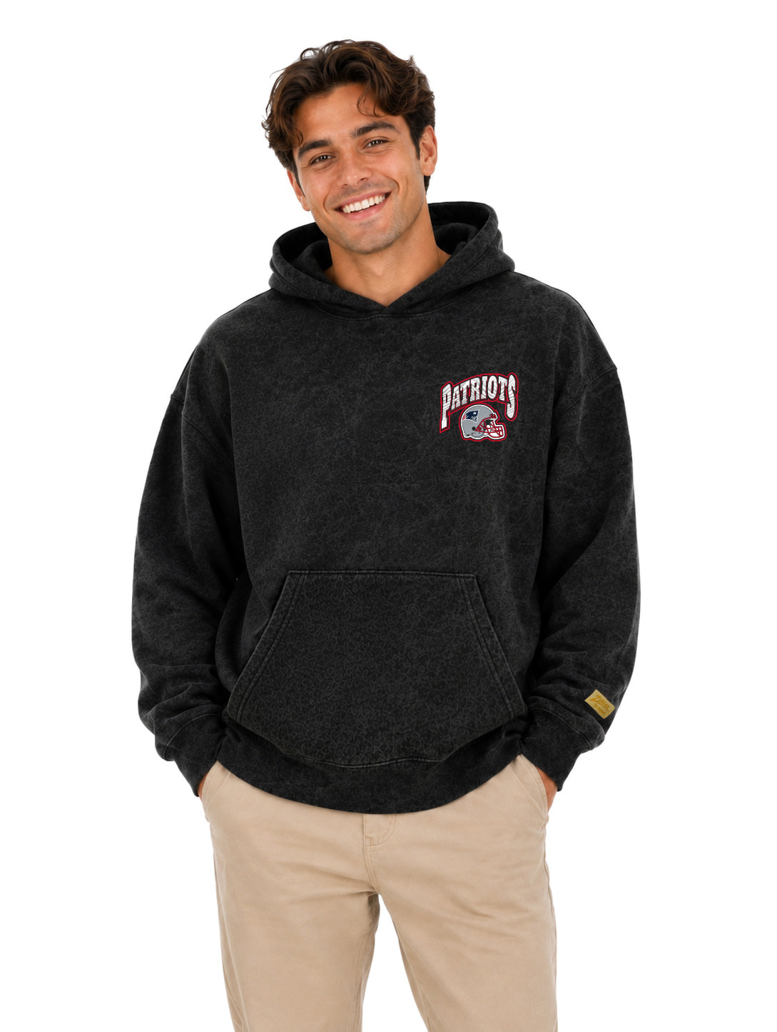 Zubaz NFL Unisex 90s Vintage All Pro Hoodie, New England Patriots