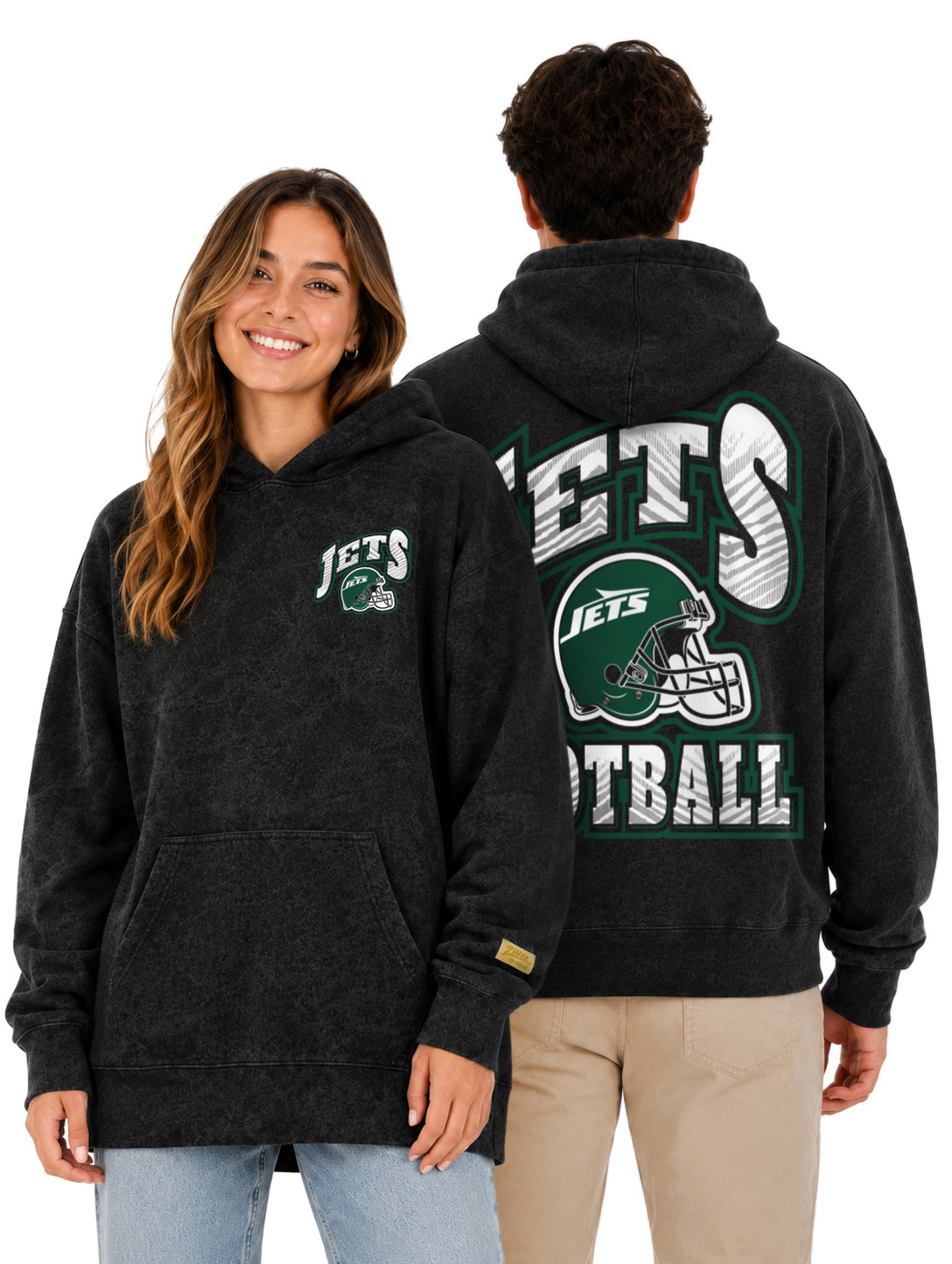 Zubaz NFL Unisex 90s Vintage All Pro Hoodie, New York Jets