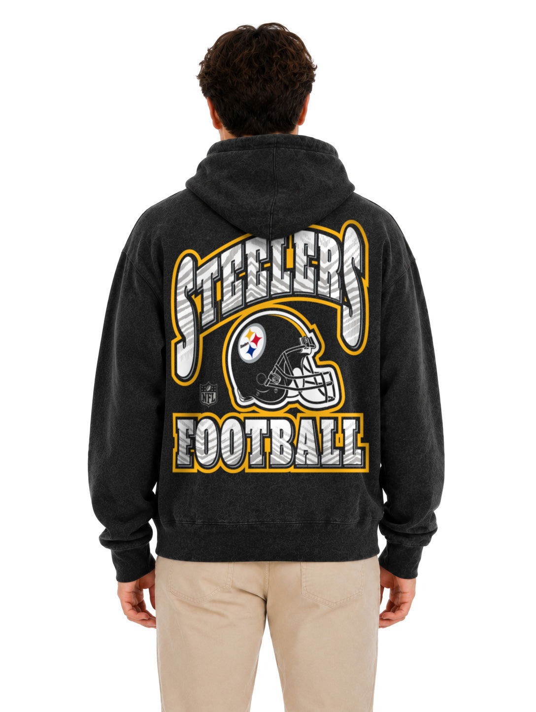 Zubaz NFL Pittsburgh Steelers Unisex 90s Vintage All Pro Hoodie