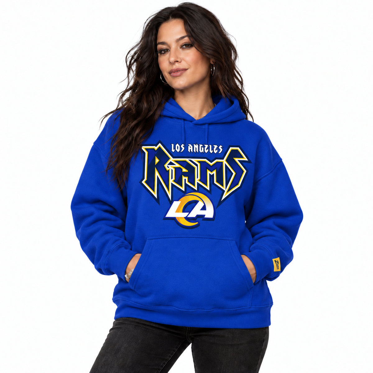 Zubaz NFL Men's & Women's 90s Heavy Metal Hoodie, Los Angeles Rams