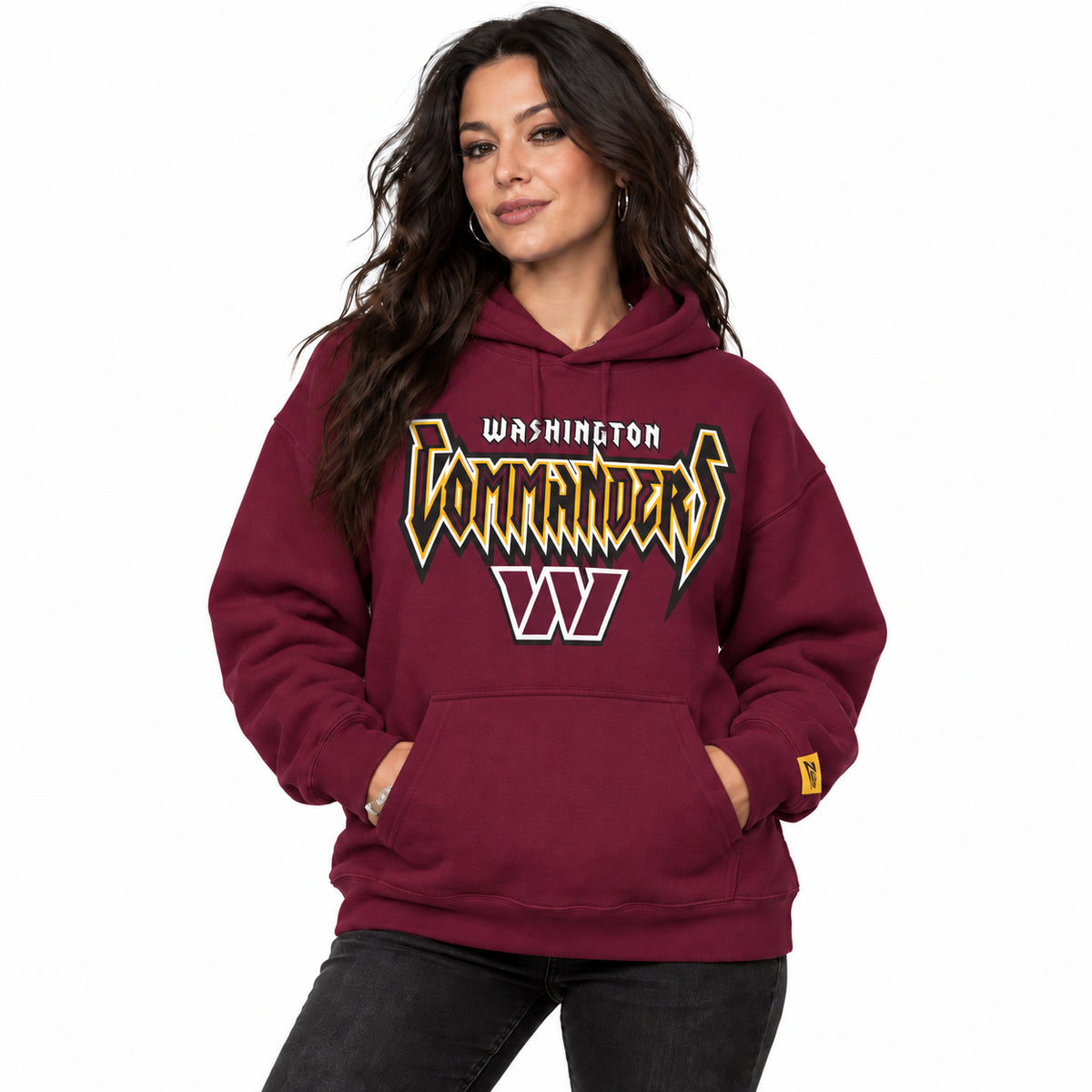 Zubaz NFL Men's & Women's 90s Heavy Metal Hoodie, Washington Commanders