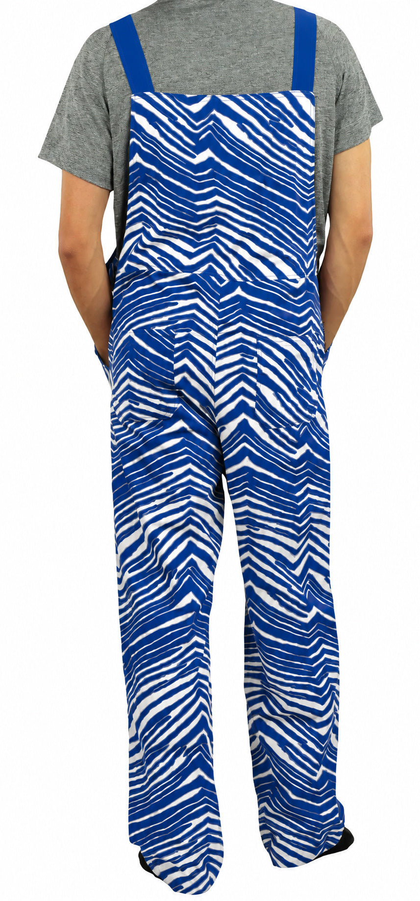 Zubaz NCAA Duke Blue Devils Adult Unisex 3 Color Zebra Lined Bib