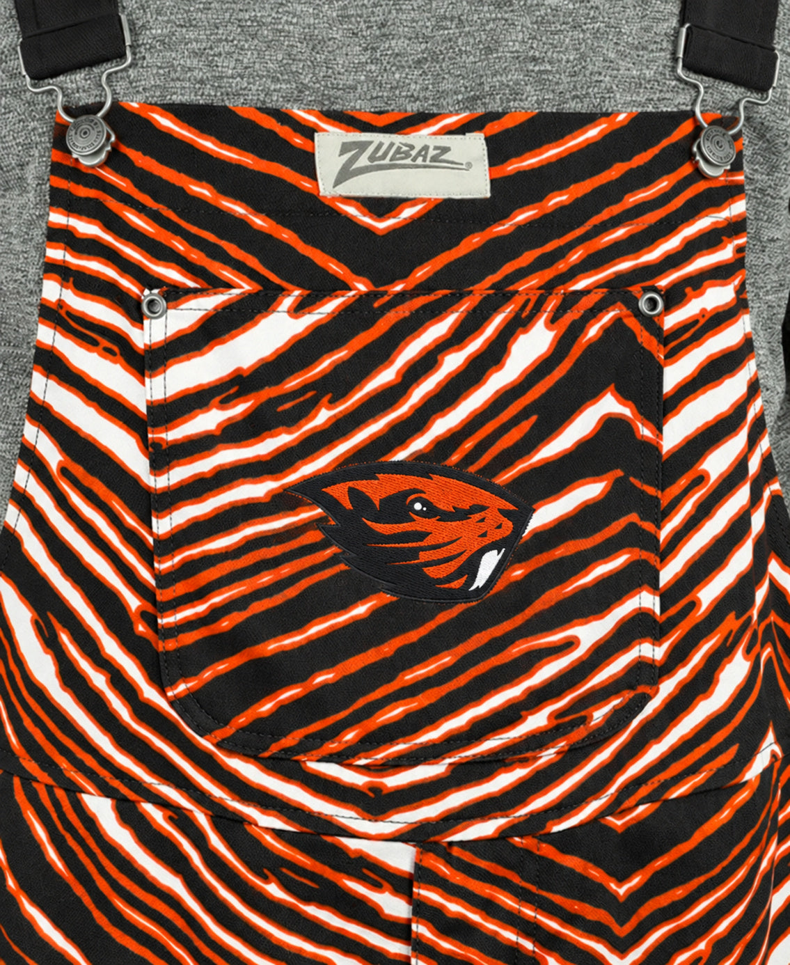 Zubaz NCAA Oregon State Beavers Adult Unisex 3 Color Zebra Lined Bib