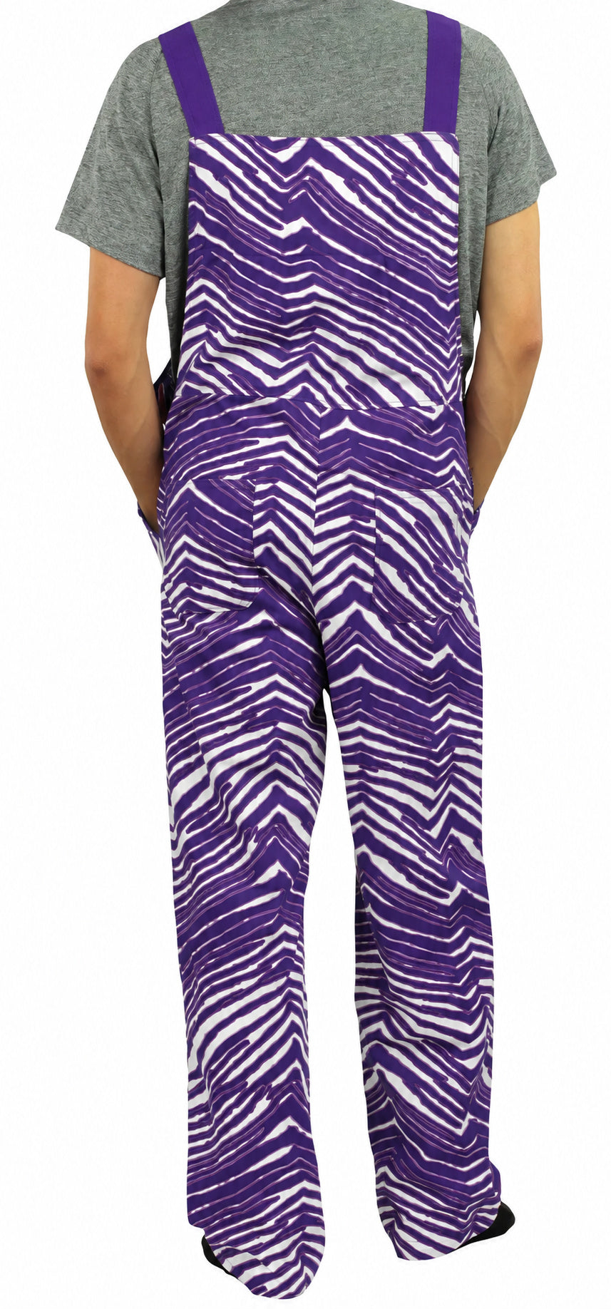 Zubaz NCAA TCU Horned Frogs Adult Unisex 3 Color Zebra Lined Bib