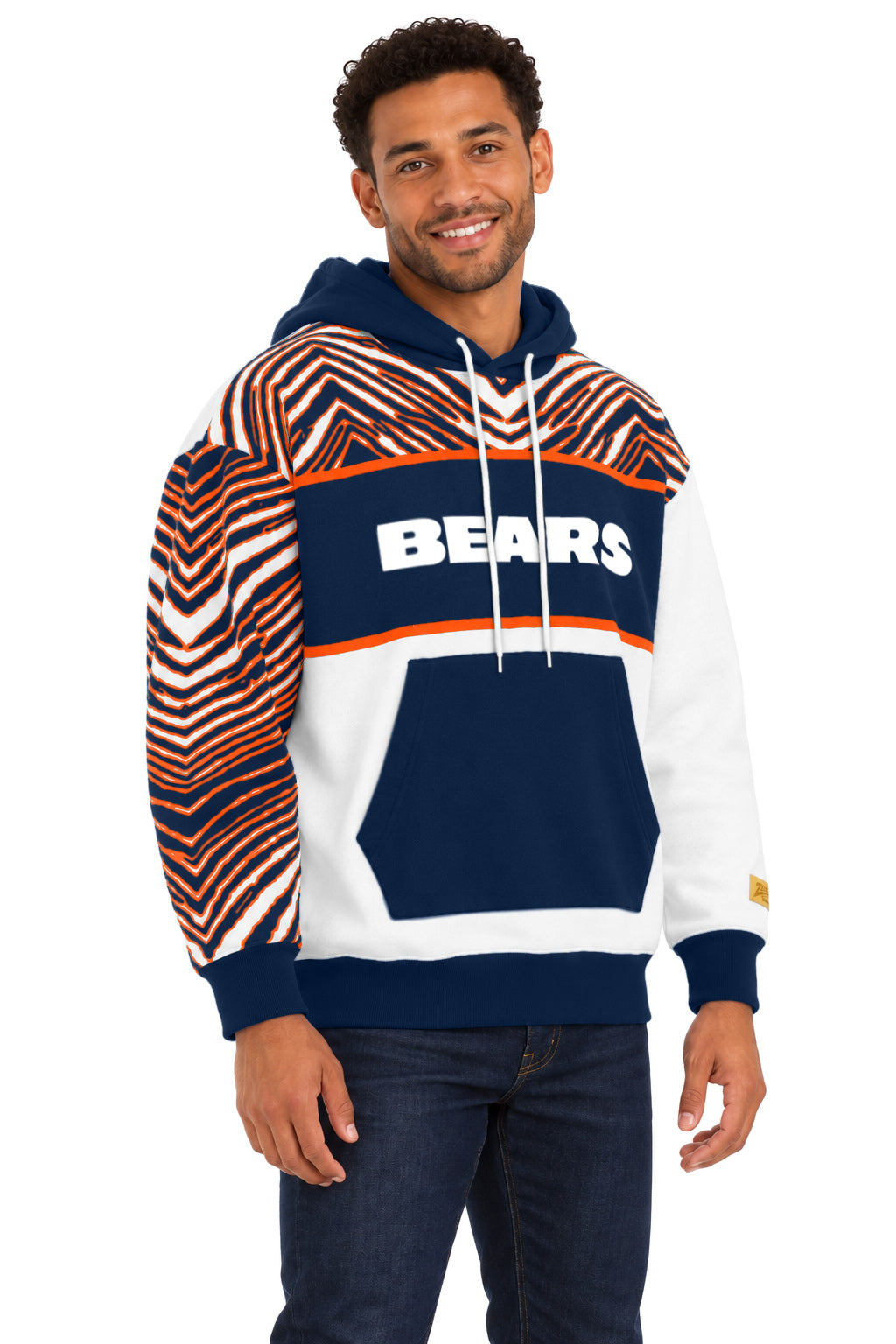 Zubaz NFL Men's & Women's 90s Strong Arm Hoodie, Chicago Bears