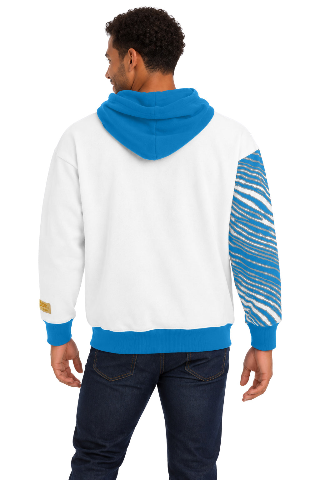 Zubaz NFL Men's & Women's 90s Strong Arm Hoodie, Detroit Lions