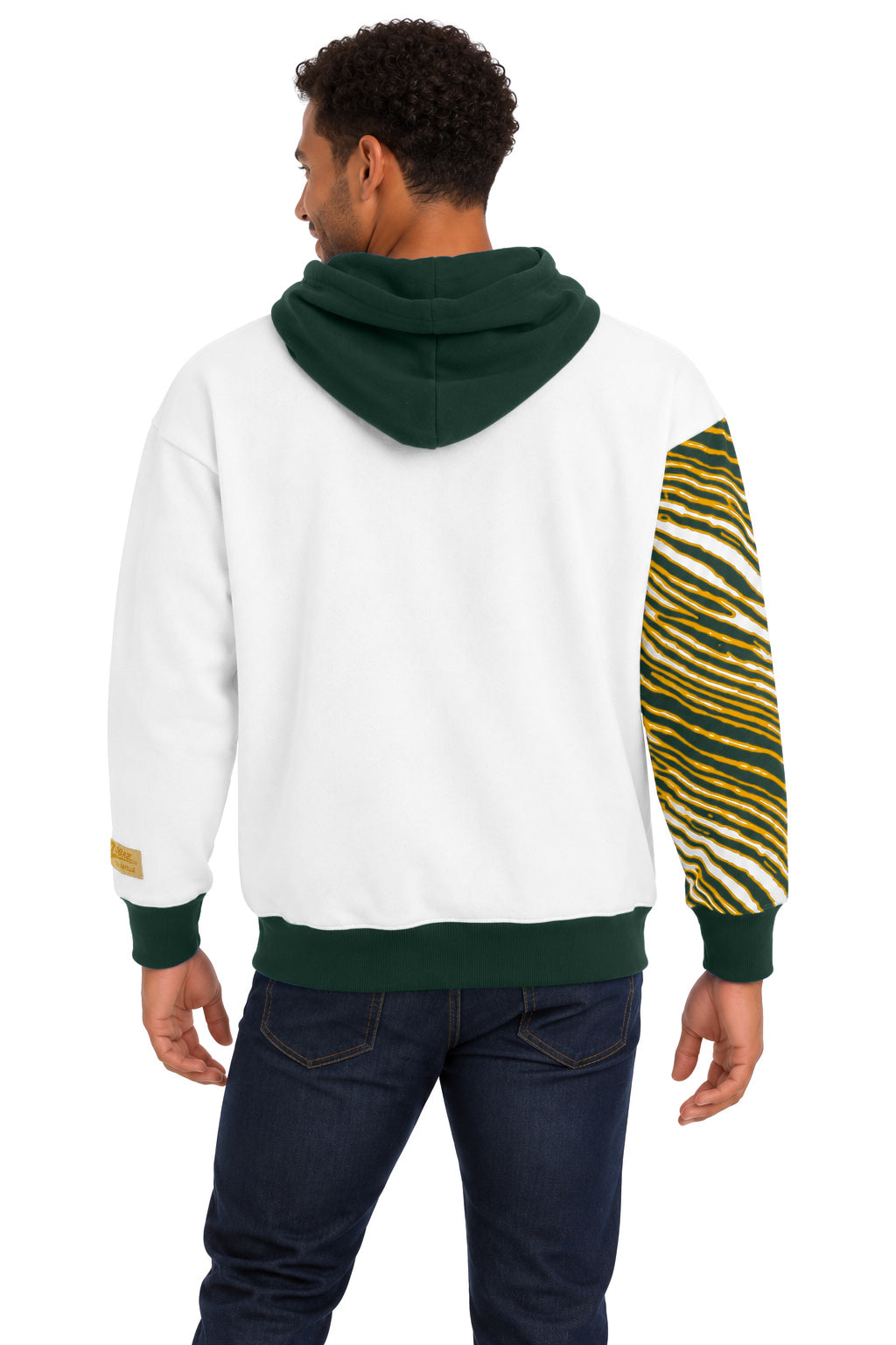 Zubaz NFL Men's & Women's 90s Strong Arm Hoodie, Green Bay Packers