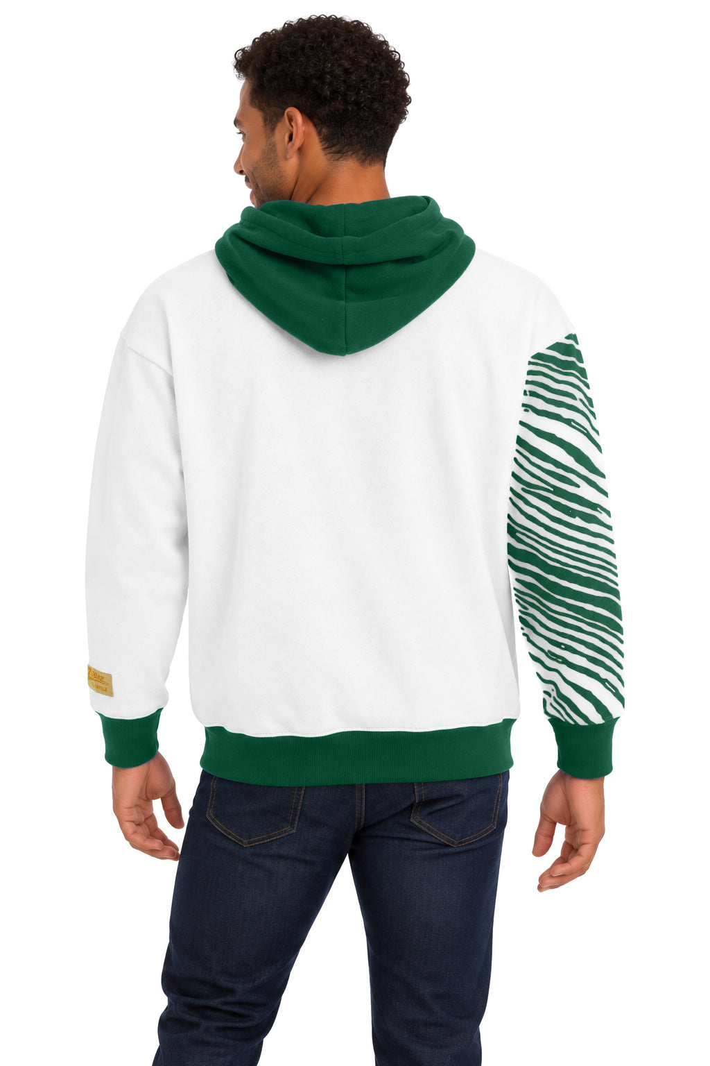 Zubaz NFL New York Jets Unisex 90s Vintage Strong Arm Hoodie