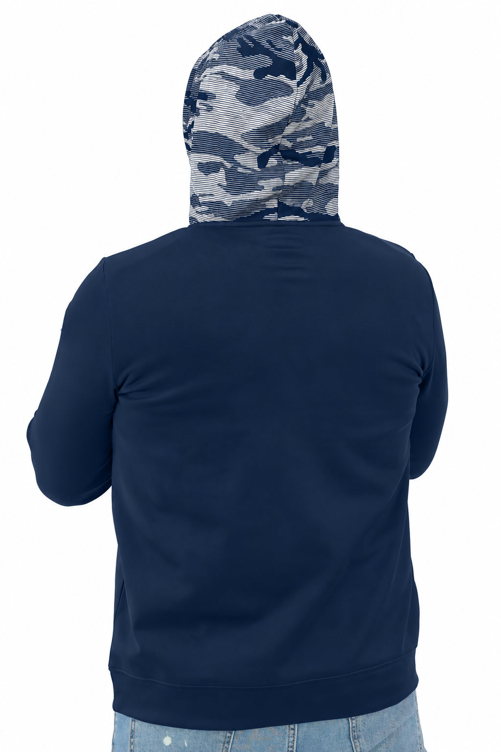 Zubaz NFL Dallas Cowboys Men's Camo Line Hood Front and Sleeve Print Hoodie