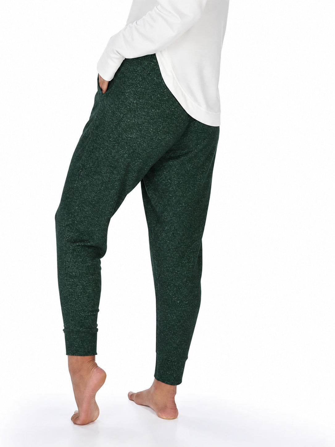 Zubaz NFL Green Bay Packers Women's Team Color Upright Marled Soft Joggers