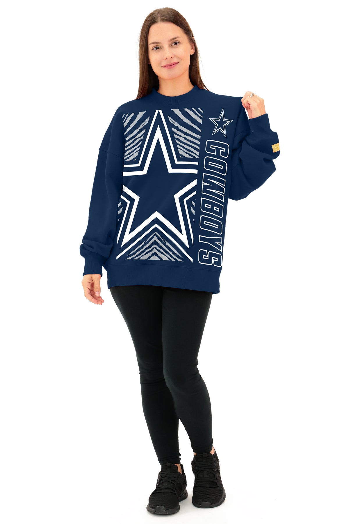 Zubaz NFL 90s Drop Shoulder Crewneck -MVP, ATLANTA FALCONS