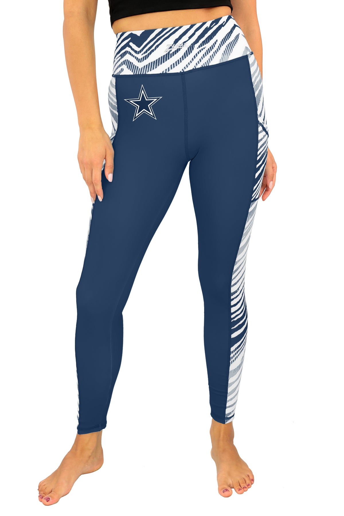 Zubaz NFL Women's Elevated Zebra Ombre Leggings, Dallas Cowboys