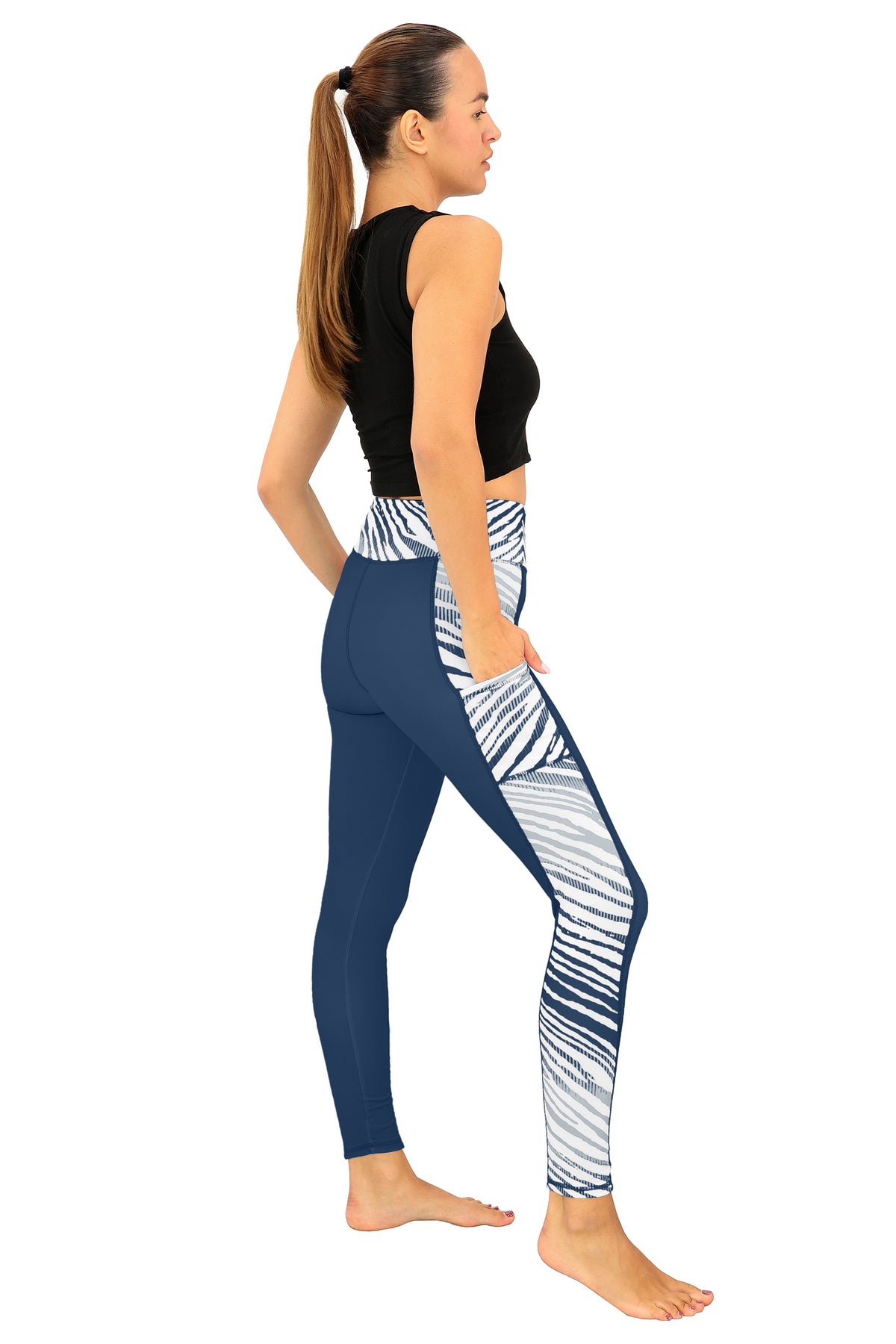 Zubaz NFL Women's Elevated Zebra Ombre Leggings, Dallas Cowboys