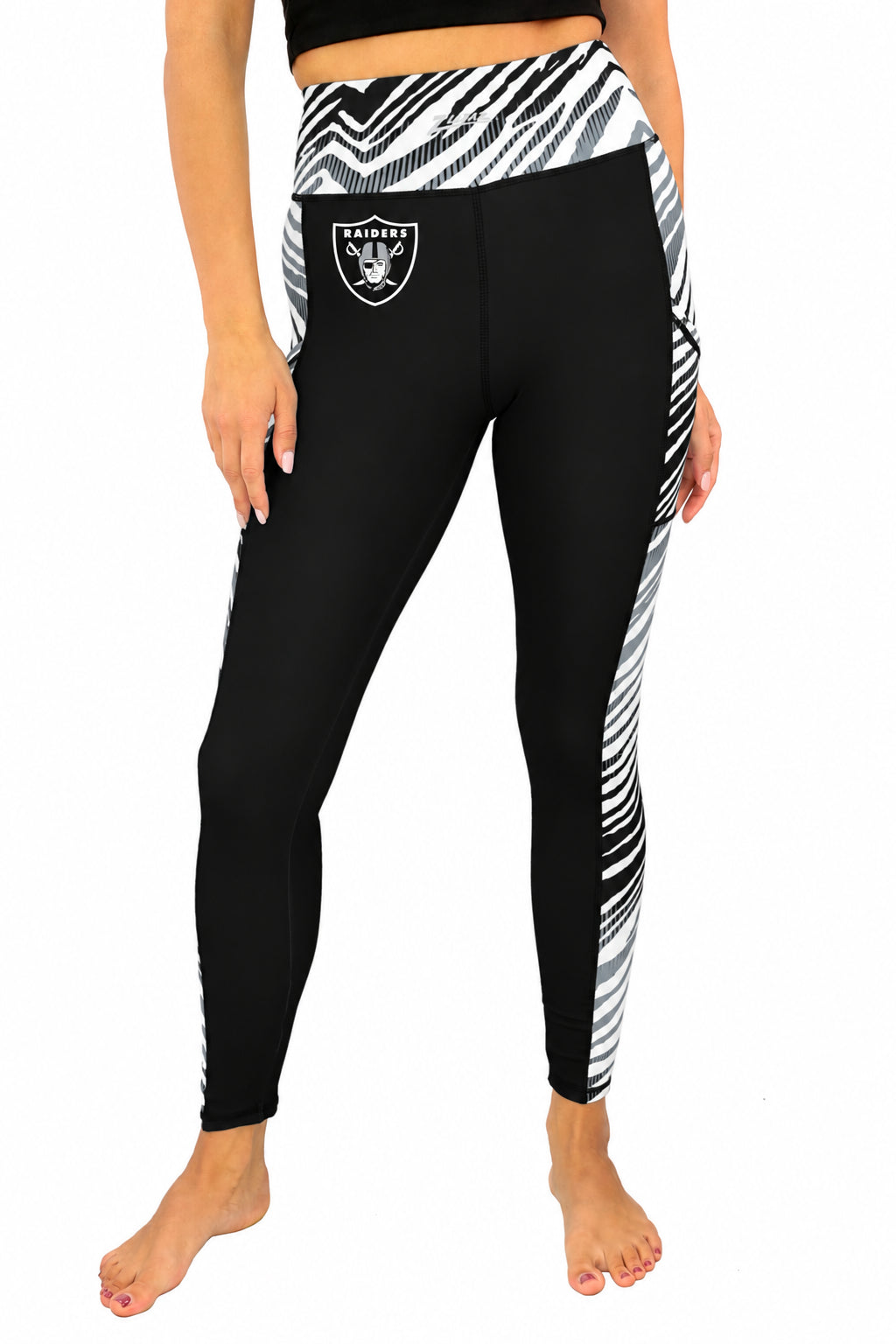 Zubaz NFL Women's Elevated Zebra Ombre Leggings, Las Vegas Raiders