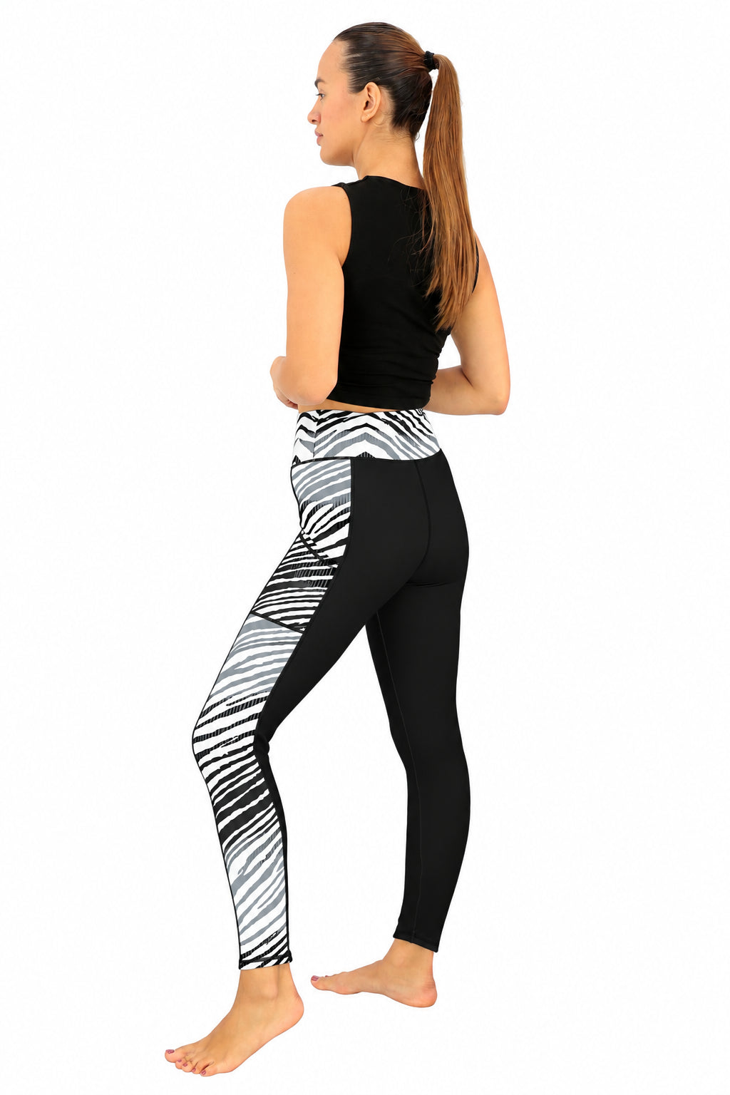 Zubaz NFL Women's Elevated Zebra Ombre Leggings, Las Vegas Raiders