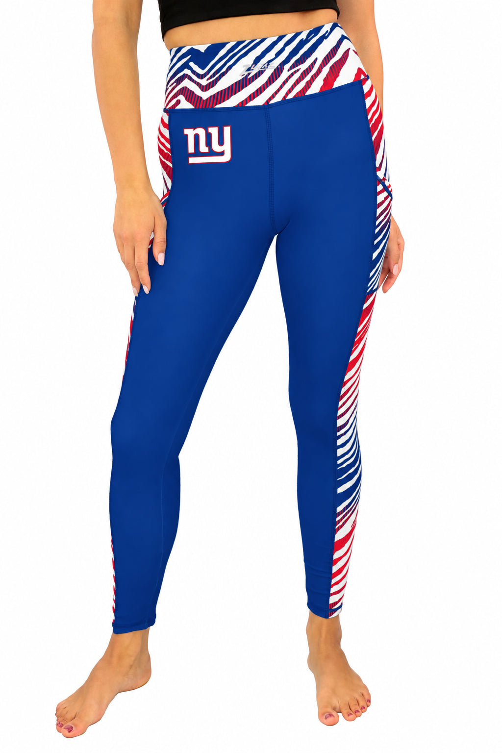 Zubaz NFL Women's Elevated Zebra Ombre Leggings, New York Giants