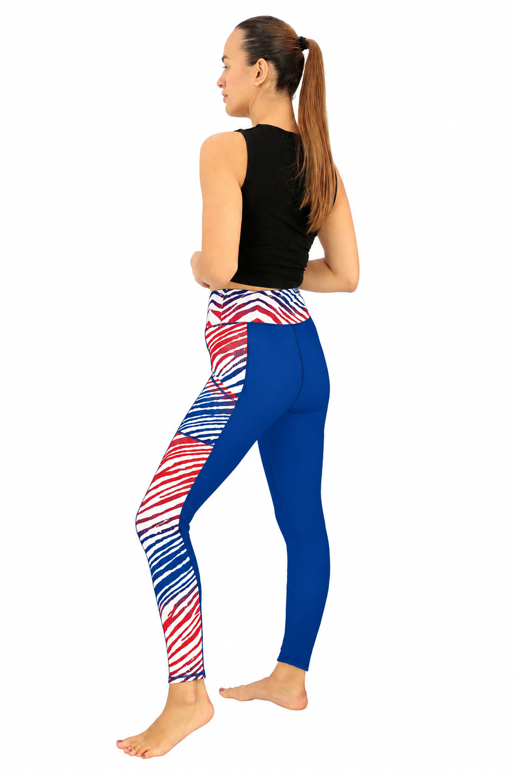 Zubaz NFL Women's Elevated Zebra Ombre Leggings, New York Giants