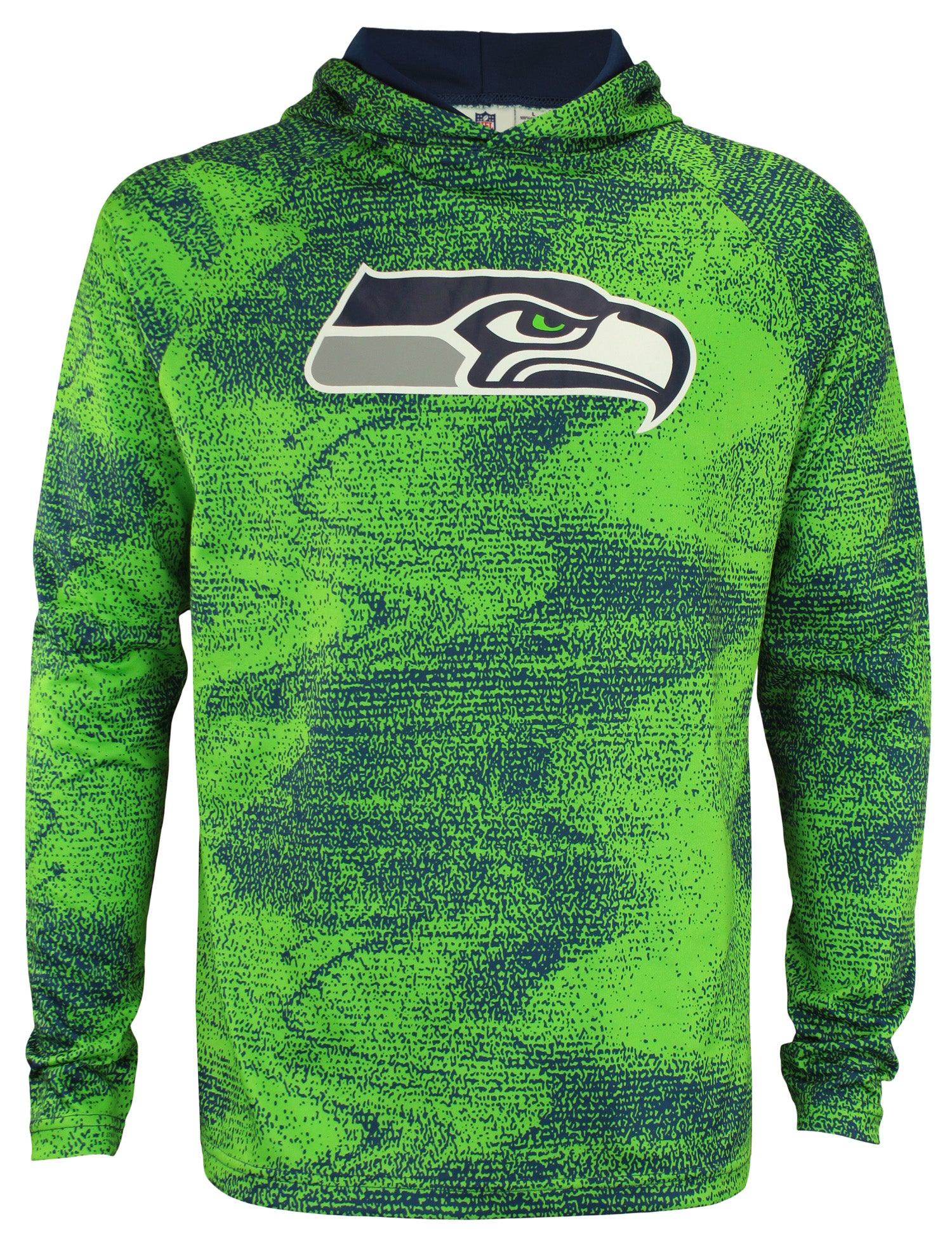 Zubaz NFL Seattle Seahawks Men's Static Body Lightweight French Terry Hoodie