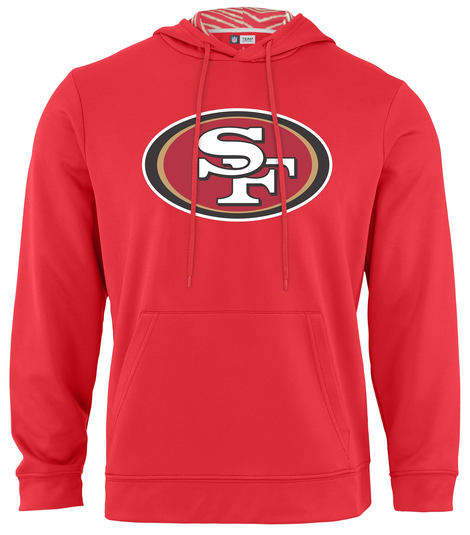 Zubaz NFL Men's San Francisco 49ers Team Color Primary Logo With Zebra Hood Liner - Official NFL 49ers Zubaz Apparel (1 of 2)