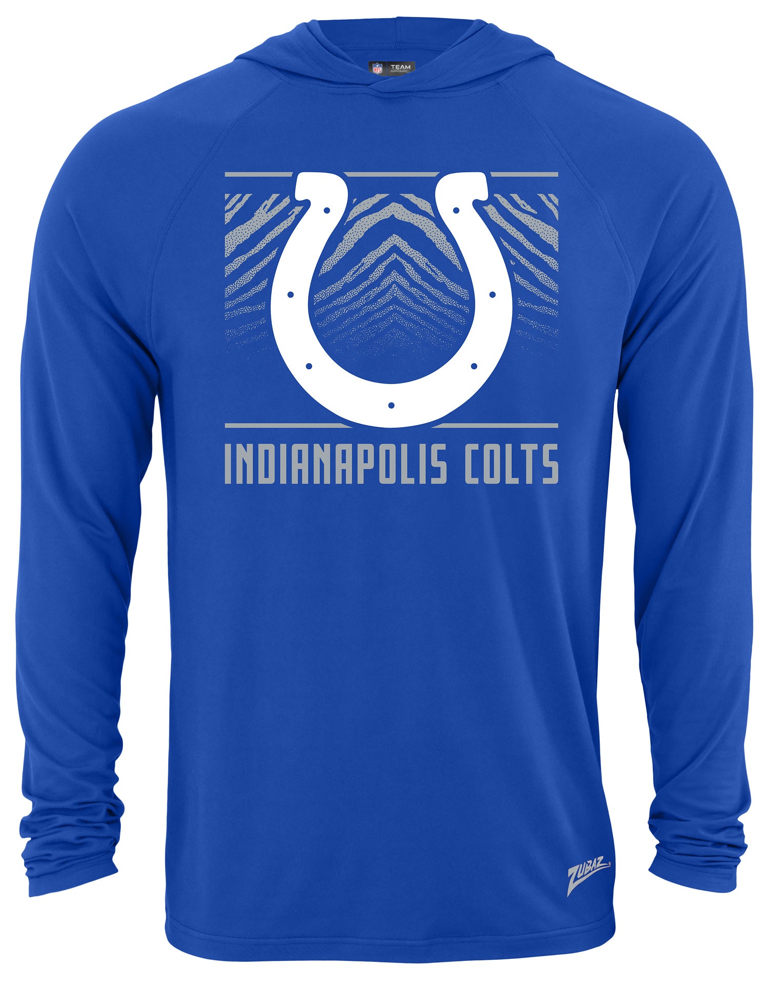 Zubaz NFL Men's Light Weight Team Color Hoodie, Alternate Tunnel Logo, Indianapolis Colts - Official NFL Colts Zubaz Apparel