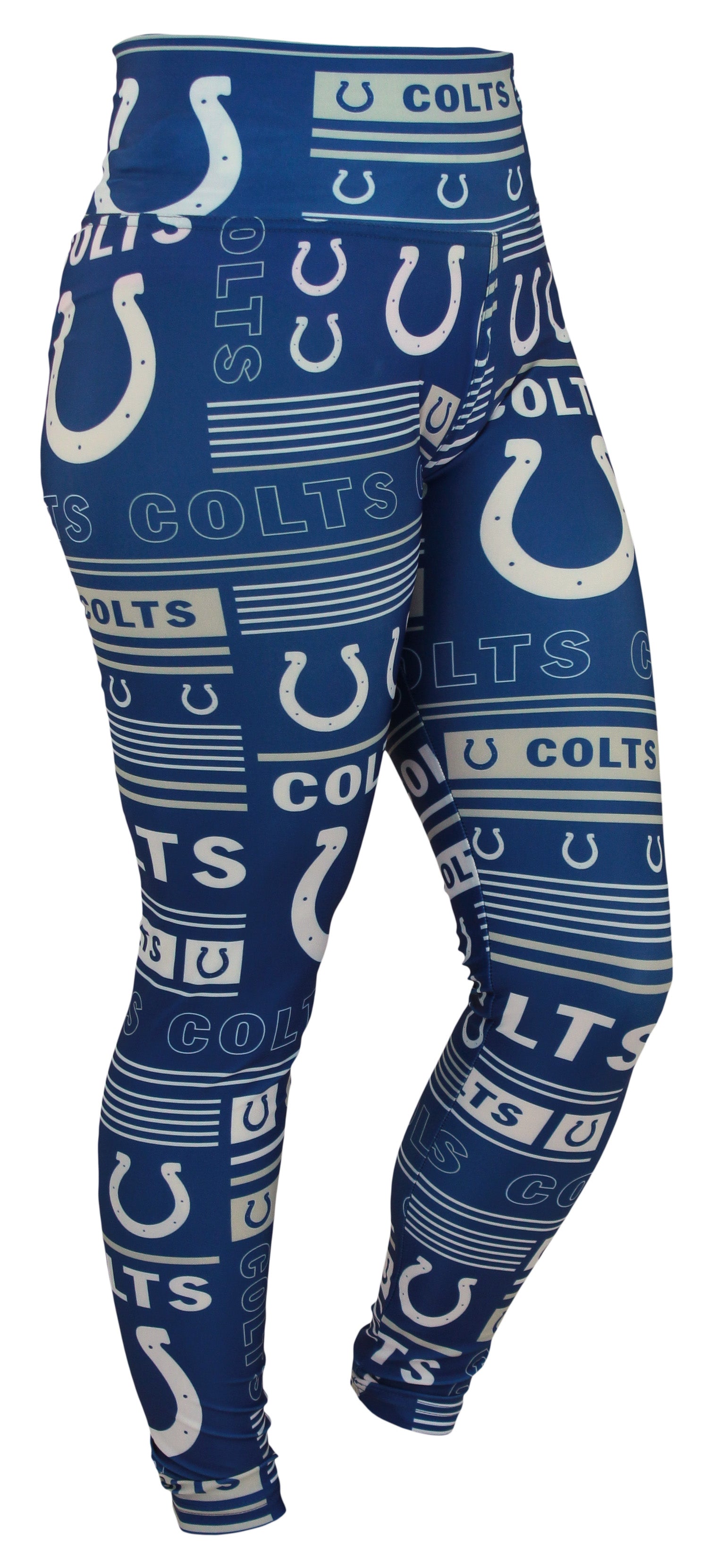 Zubaz NFL Indianapolis Colts Women's Team Column Leggings - Official NFL Colts Zubaz Apparel (1 of 2)