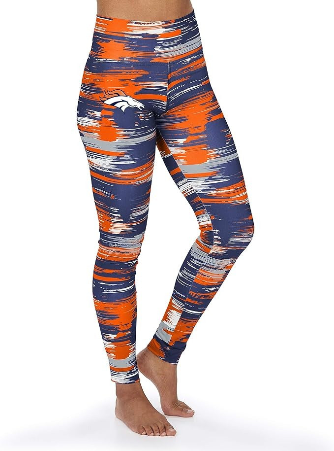 Zubaz NFL DENVER BRONCOS TEAM COLOR BRUSHED PAINT LEGGING - Official NFL Broncos Zubaz Apparel