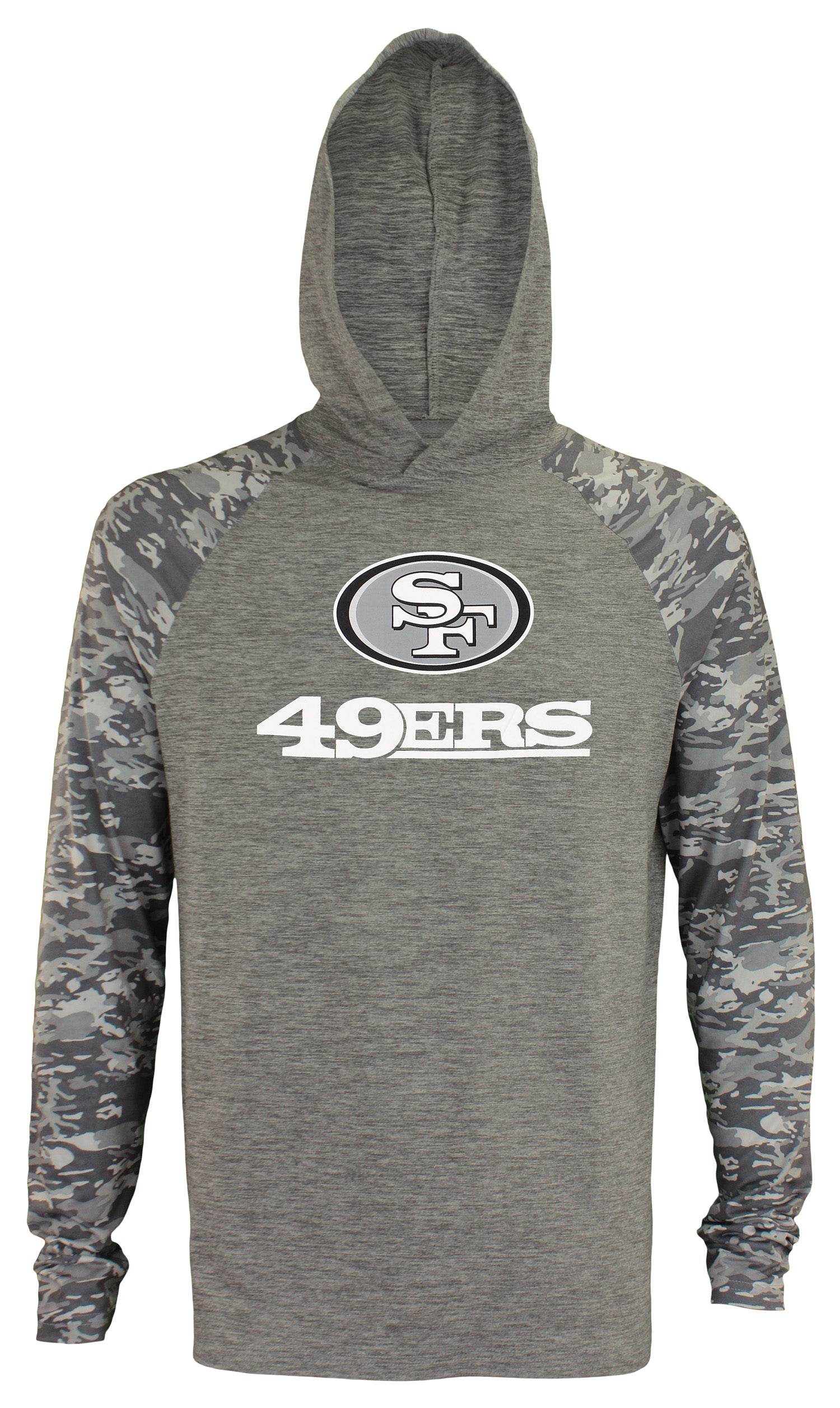 Zubaz NFL San Francisco 49ers Lightweight Long Sleeve Space Dye Hoody