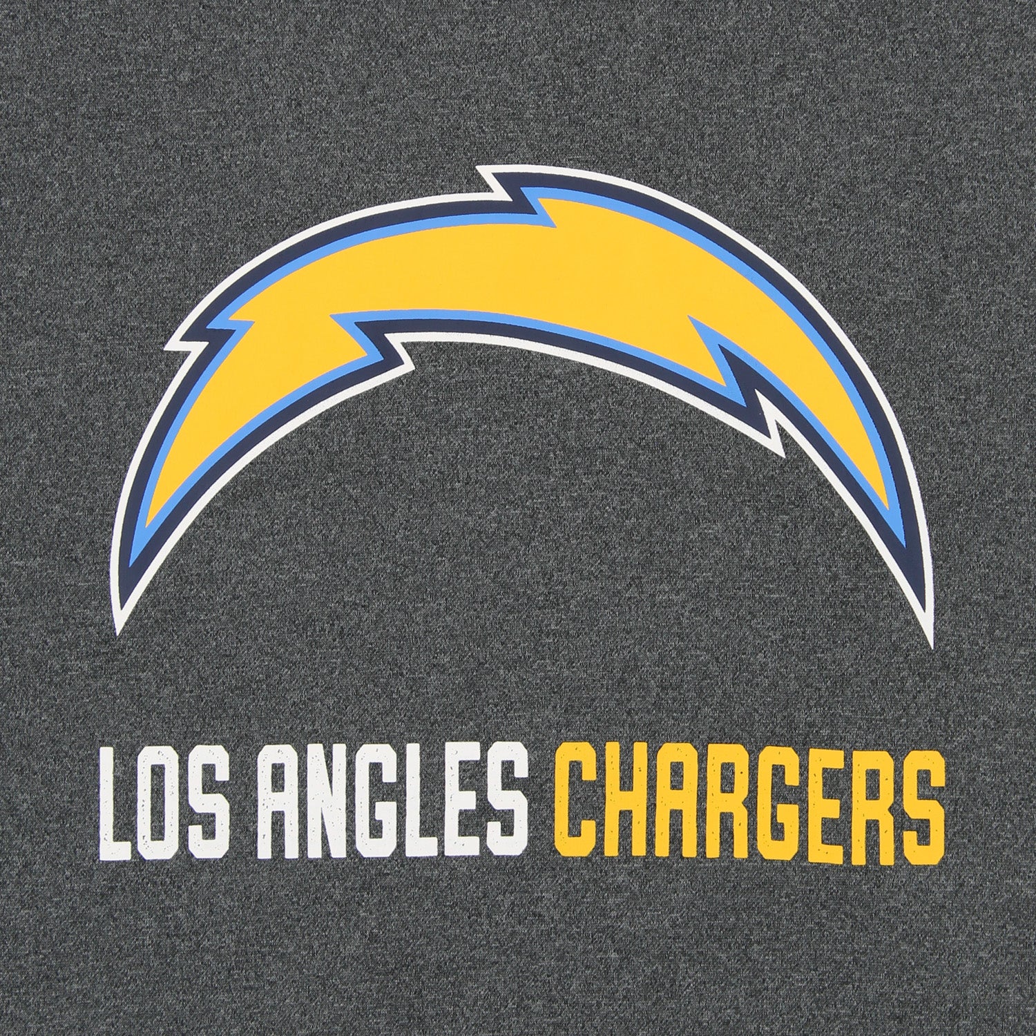 Zubaz NFL Los Angeles Chargers Men's Heather Grey Performance Fleece Hoodie Size LARGE