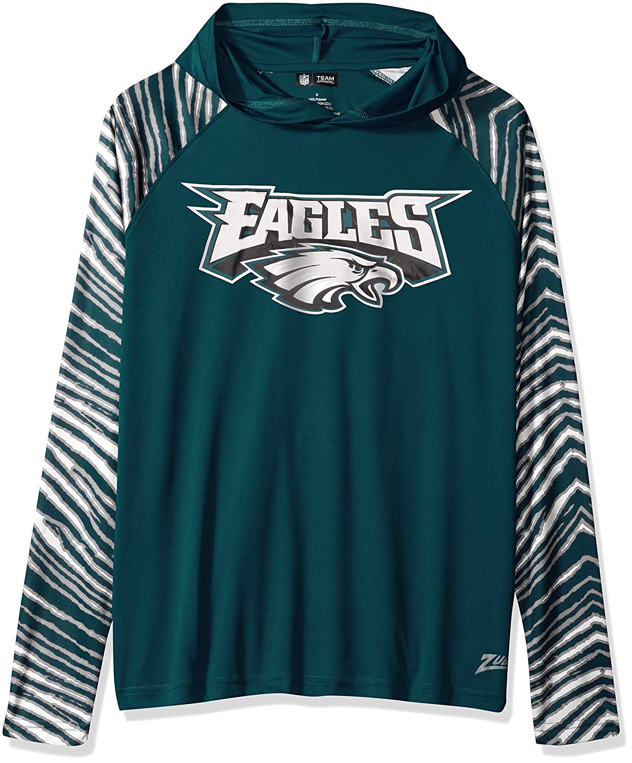 Zubaz NFL Men's Philadelphia Eagles Light Weight Zebra Hoodie