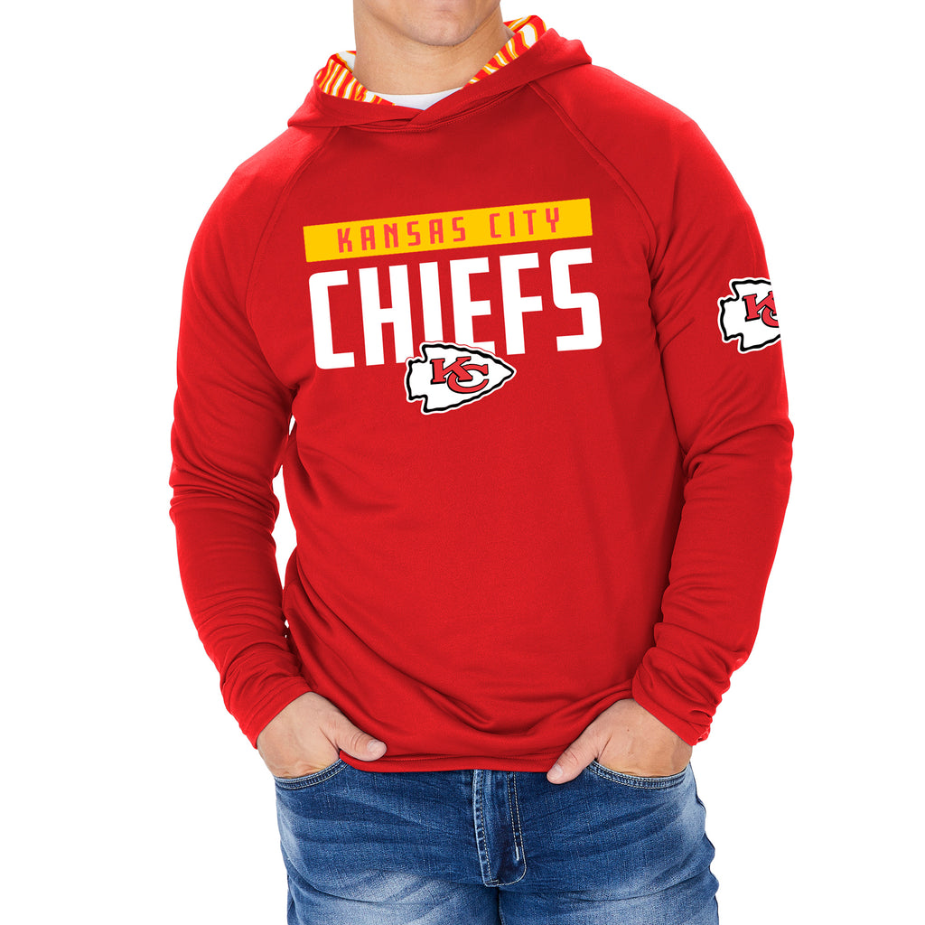 Zubaz Men's Zebra Logo Hoodie - Officially Licensed NFL, Cozy Pullover With Bold Print