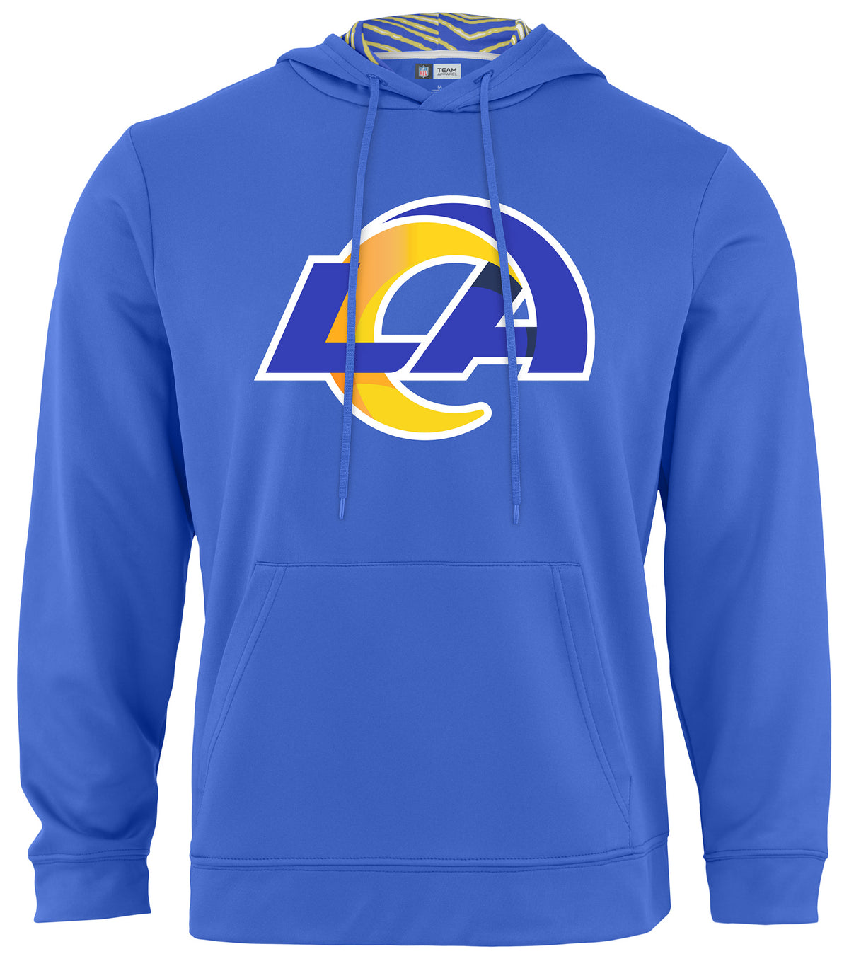 Zubaz NFL Men's Los Angeles Rams Team Color Primary Logo With Zebra Hood Liner - Official NFL Rams Zubaz Apparel (1 of 2)