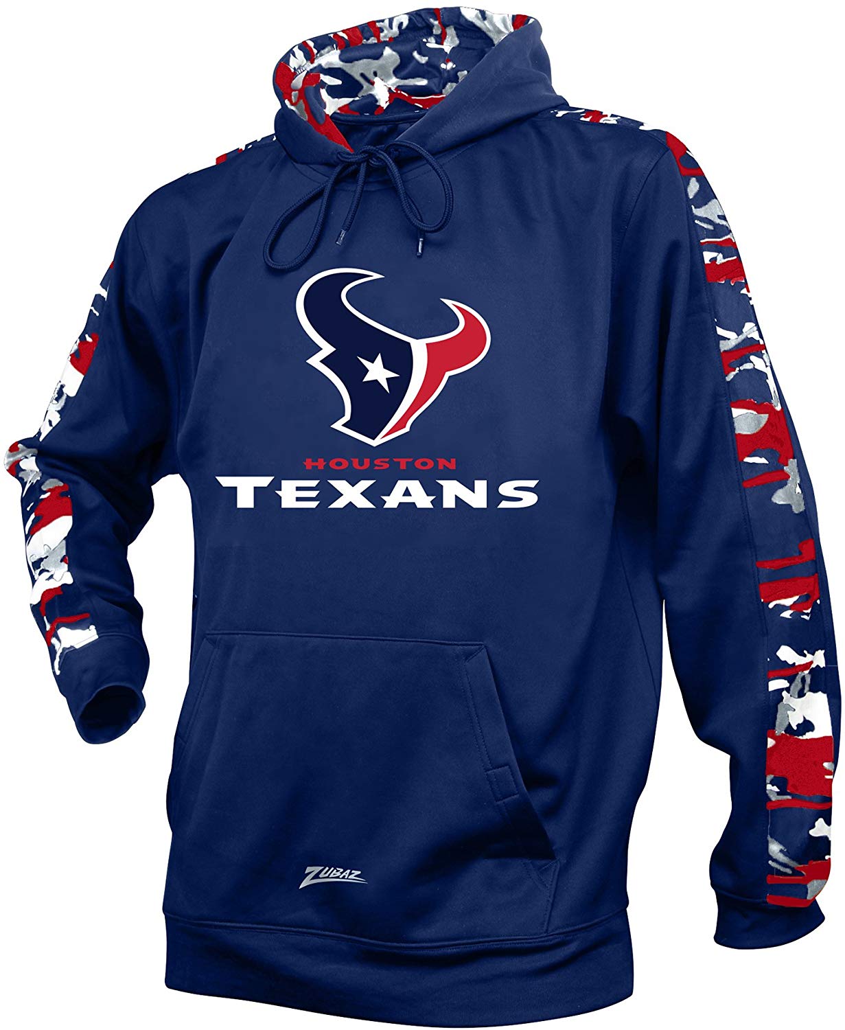 Zubaz NFL Men's Houston Texans Pullover Hoodie with Camo Print