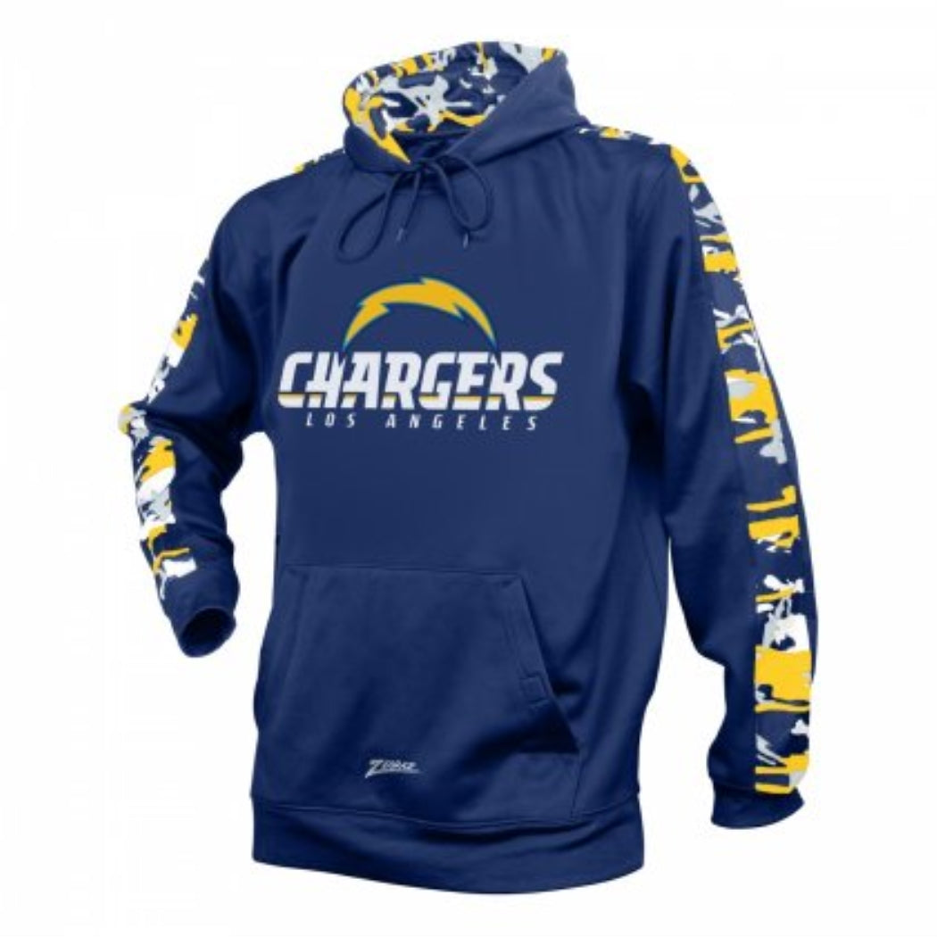 Zubaz NFL LOS ANGELES CHARGERS NAVY/GOLD CAMO SOLID HOOD XL