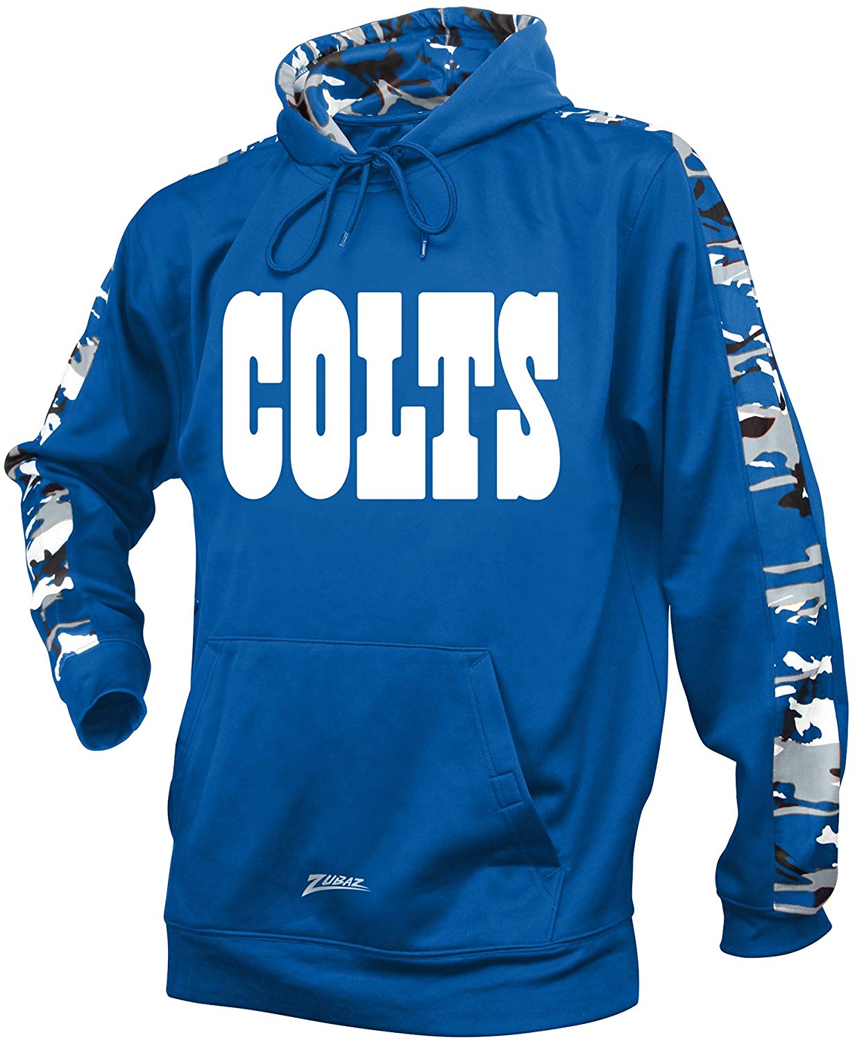 Zubaz NFL Men's Indianapolis Colts Pullover Hoodie with Camo Print