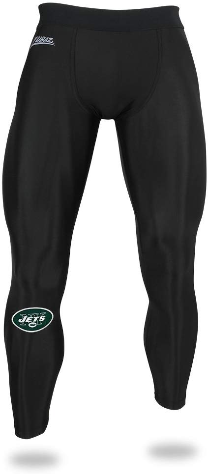 Zubaz NFL Men's New York Jets Active Performance Compression Black Leg