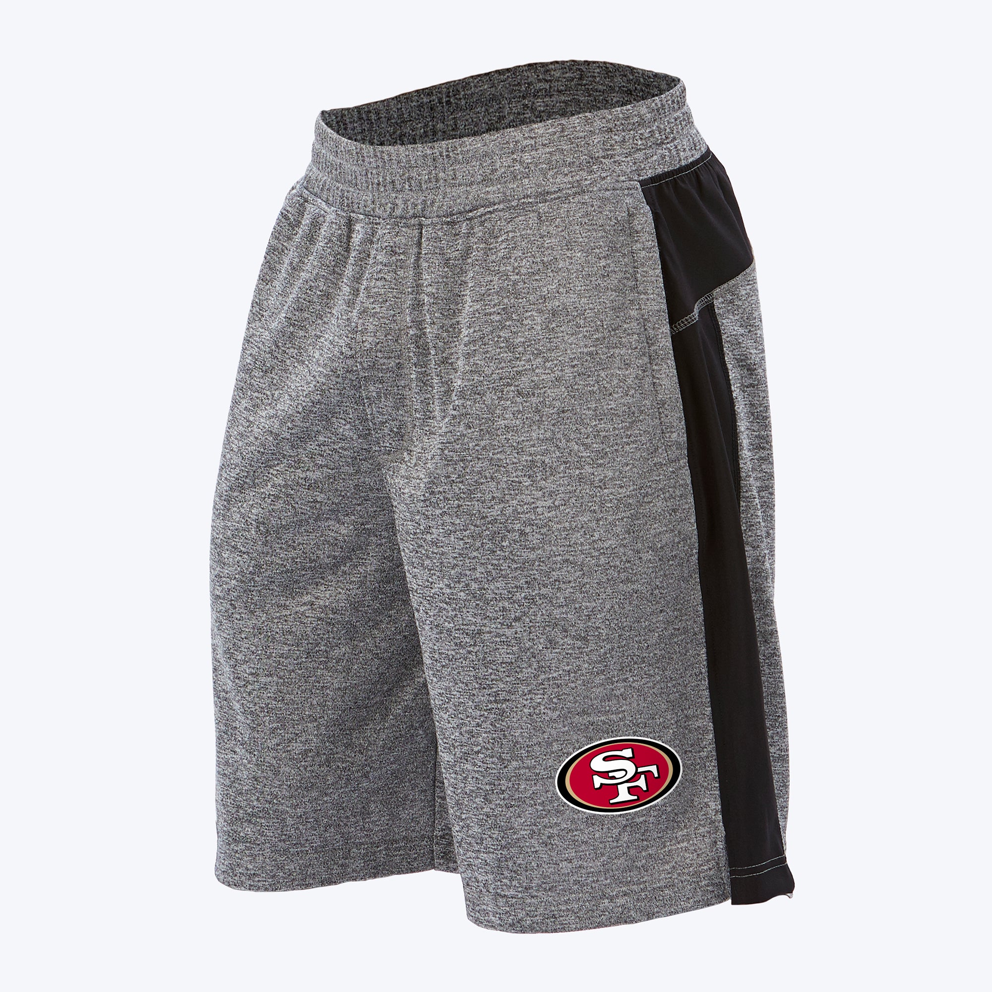 Zubaz NFL Men's San Francisco 49ers Heather Gray French Terry Shorts