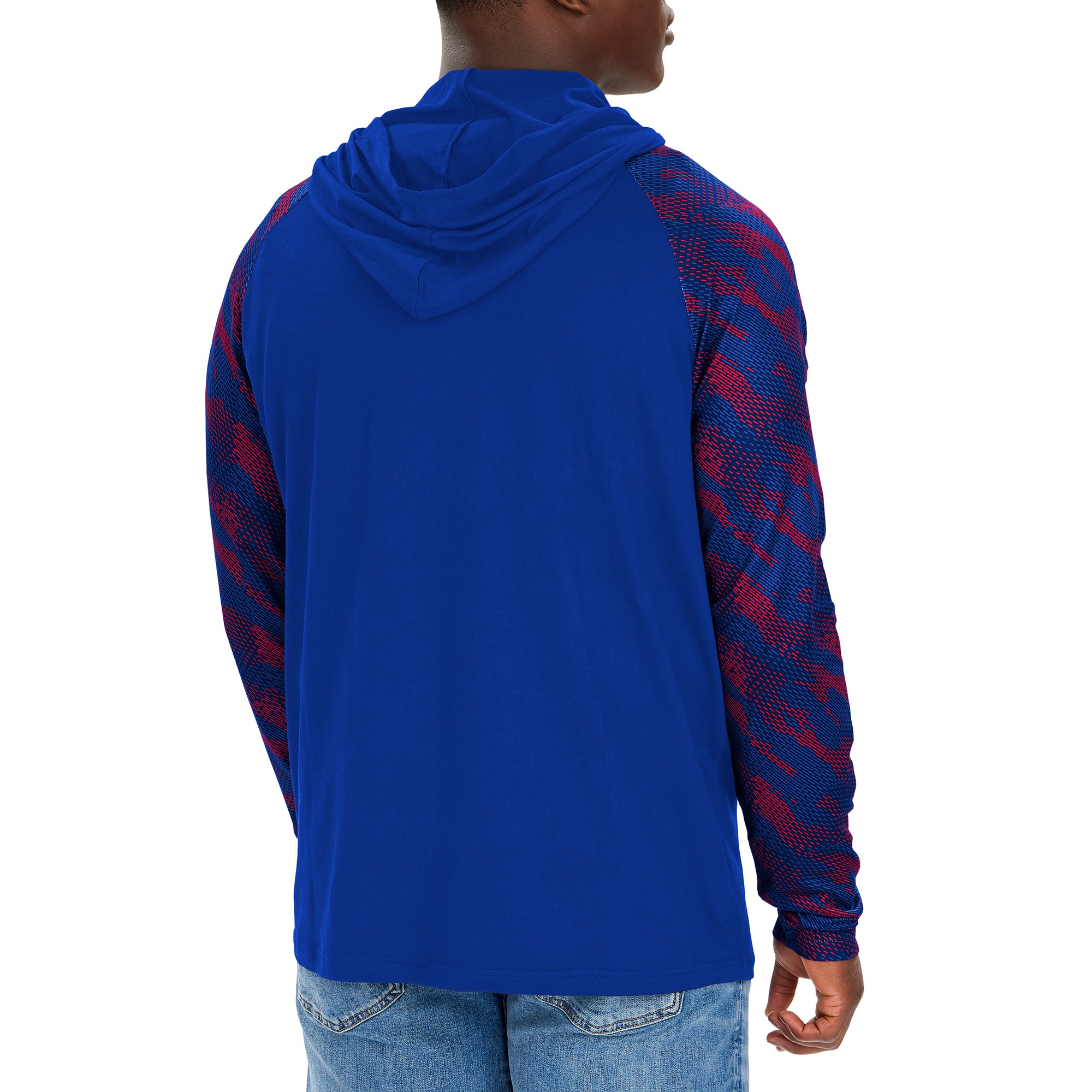 Zubaz NFL Men's Buffalo Bills Viper Print Pullover Hooded Sweatshirt