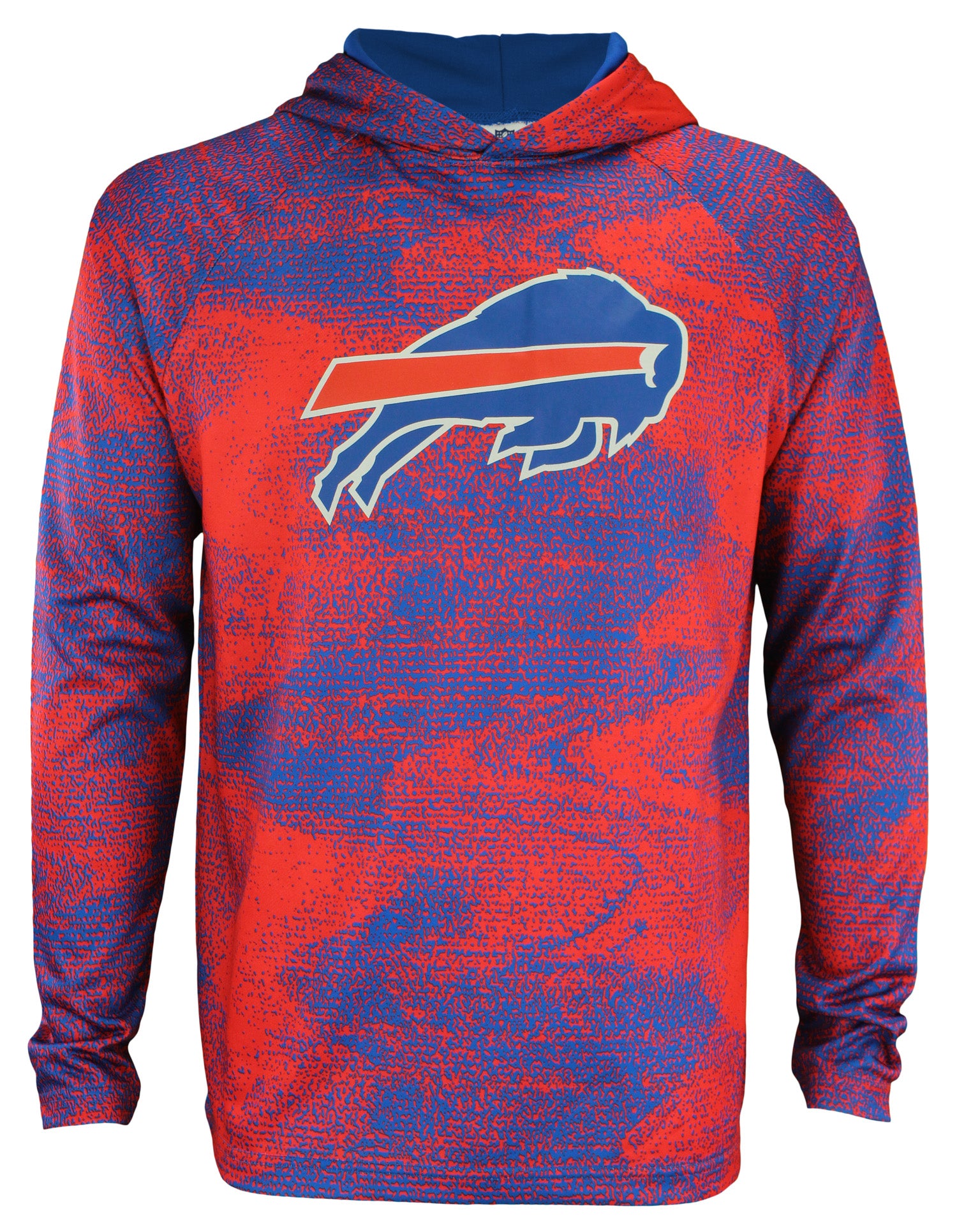 Zubaz NFL Buffalo Bills Men's Static Body Lightweight French Terry Hoodie