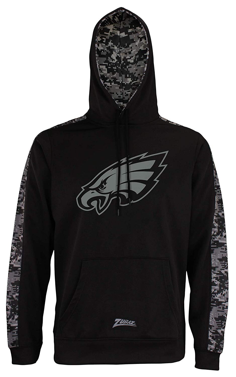 Zubaz Men s NFL Philadelphia Eagles Black Digi Camo Pullover Hoodie