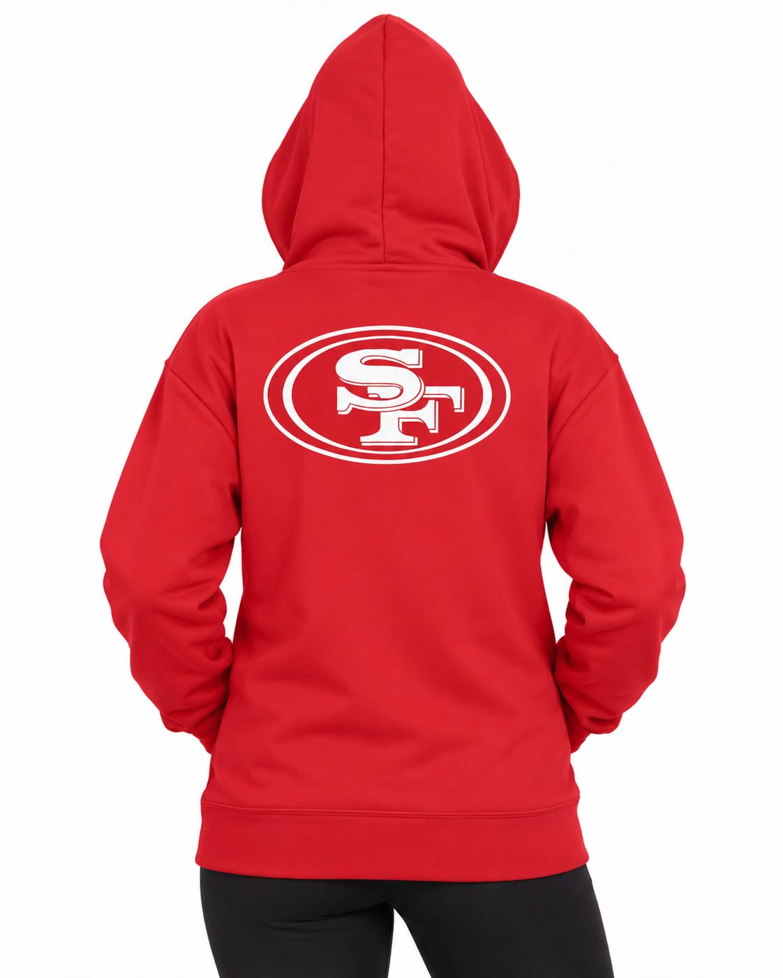 Zubaz NFL Women's Standard Full Zip Hoodie Washington Commanders