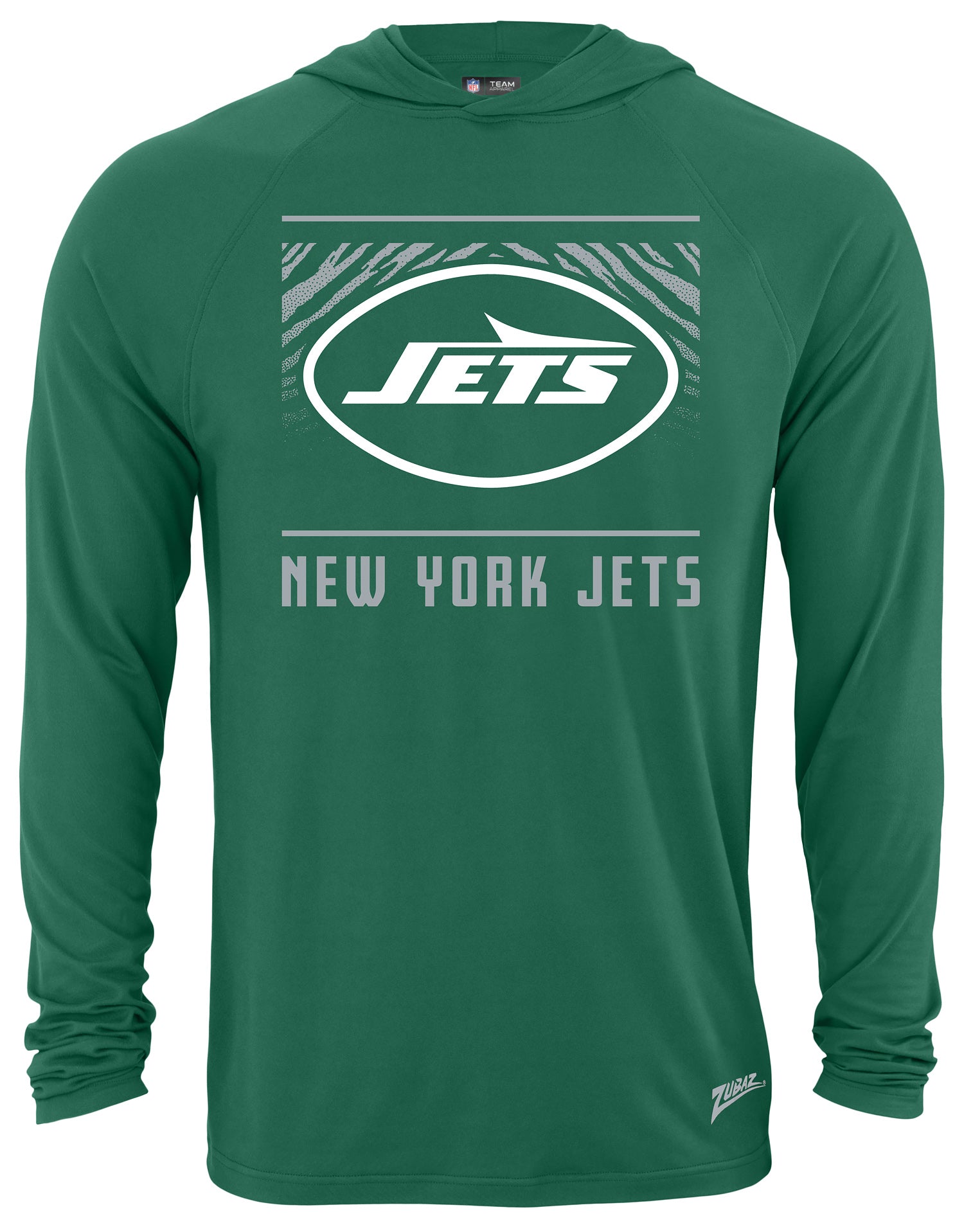 Zubaz NFL Men's Light Weight Team Color Hoodie, Alternate Tunnel Logo, New York Jets - Official NFL Jets Zubaz Apparel (1 of