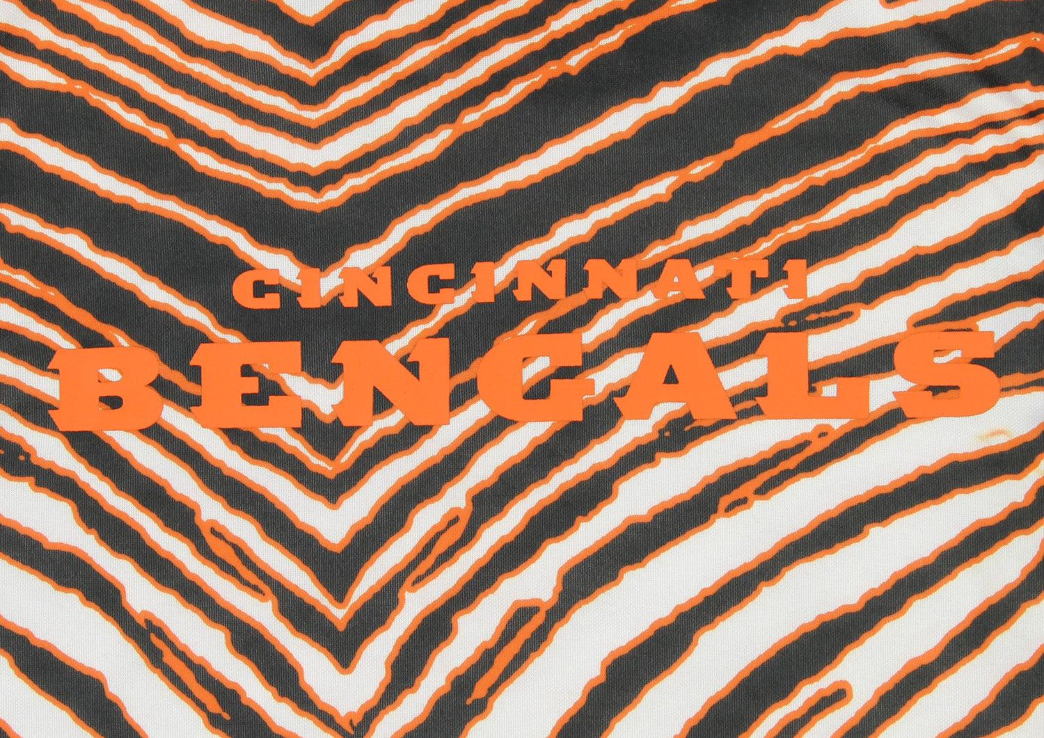 Zubaz NFL Football Men's Cincinnati Bengals Zebra Print Touchdown Hoodie