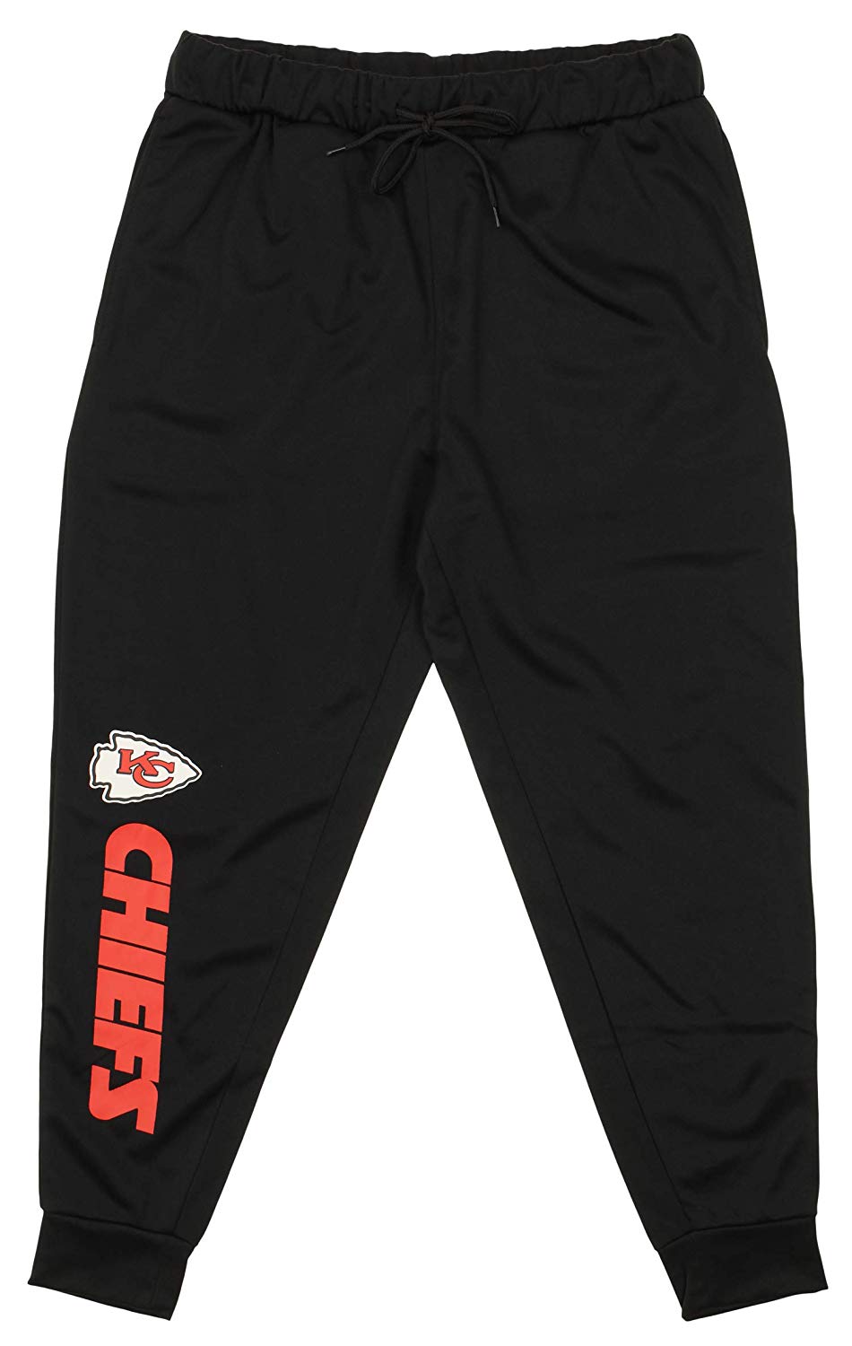 Zubaz NFL Kansas City Chiefs Men's Poly Fleece Jogger, Black