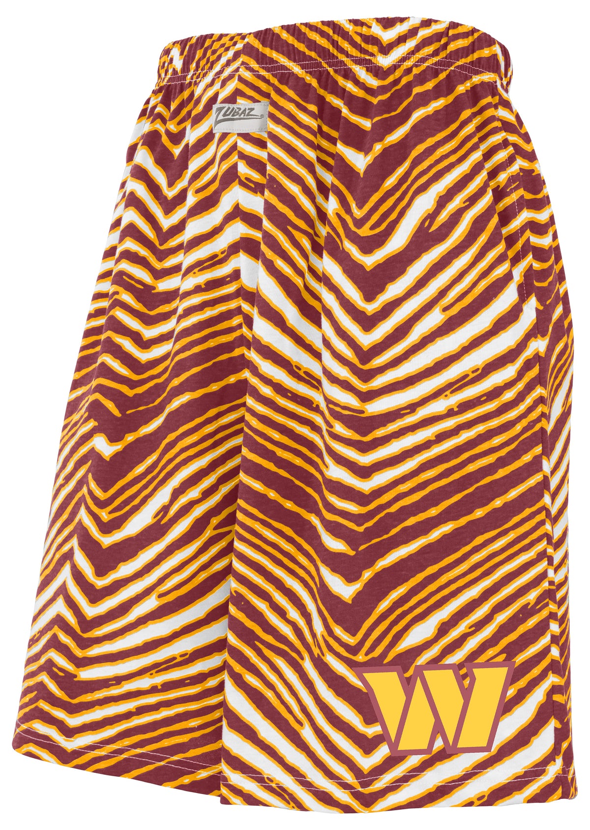 Zubaz NFL Adult Unisex Z88 Zebra Short for Men and Women, Washington Commanders - Official NFL Commanders Zubaz Apparel (1 of
