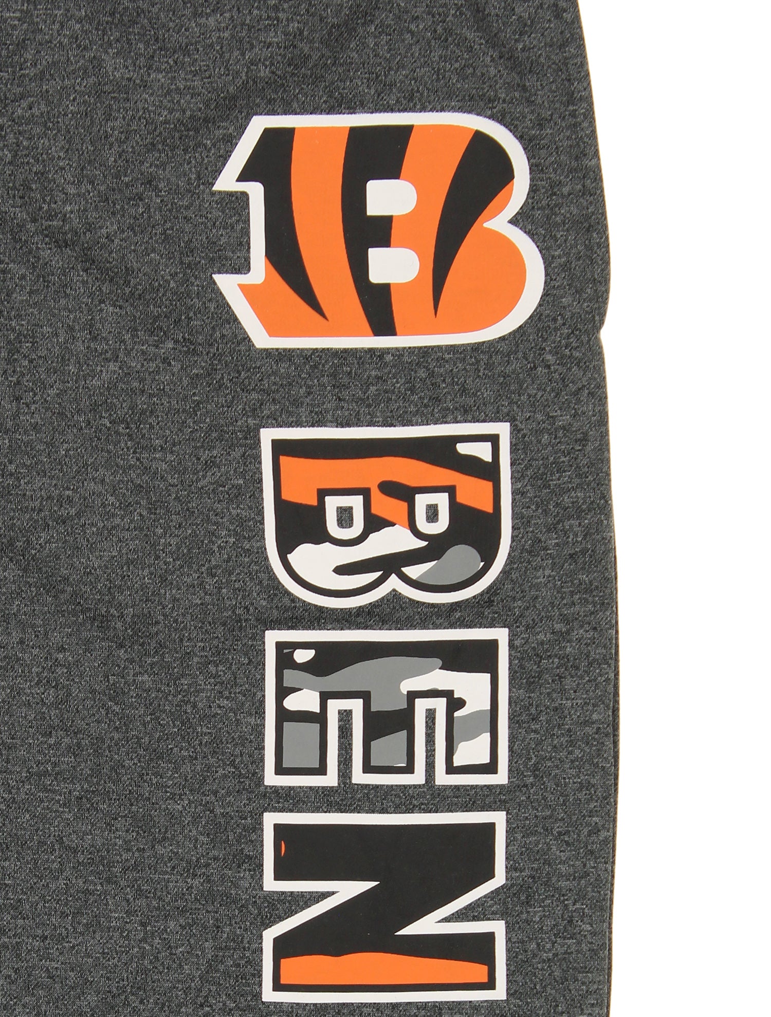 Zubaz NFL Men's Cincinnati Bengals Poly Fleece Dark Heather Gray Sweatpants