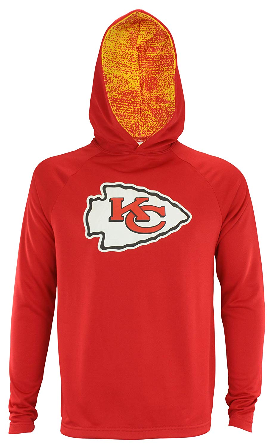 Zubaz NFL Kansas City Chiefs Men's Lightweight Performance French Terry Hoodie