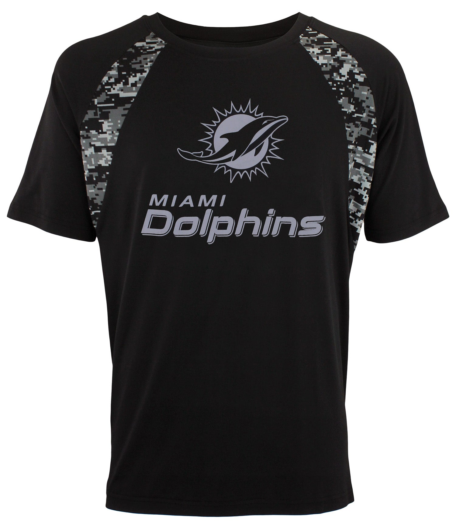 Zubaz NFL Football Men's Miami Dolphins Digi Tonal Camo Raglan T-Shirt