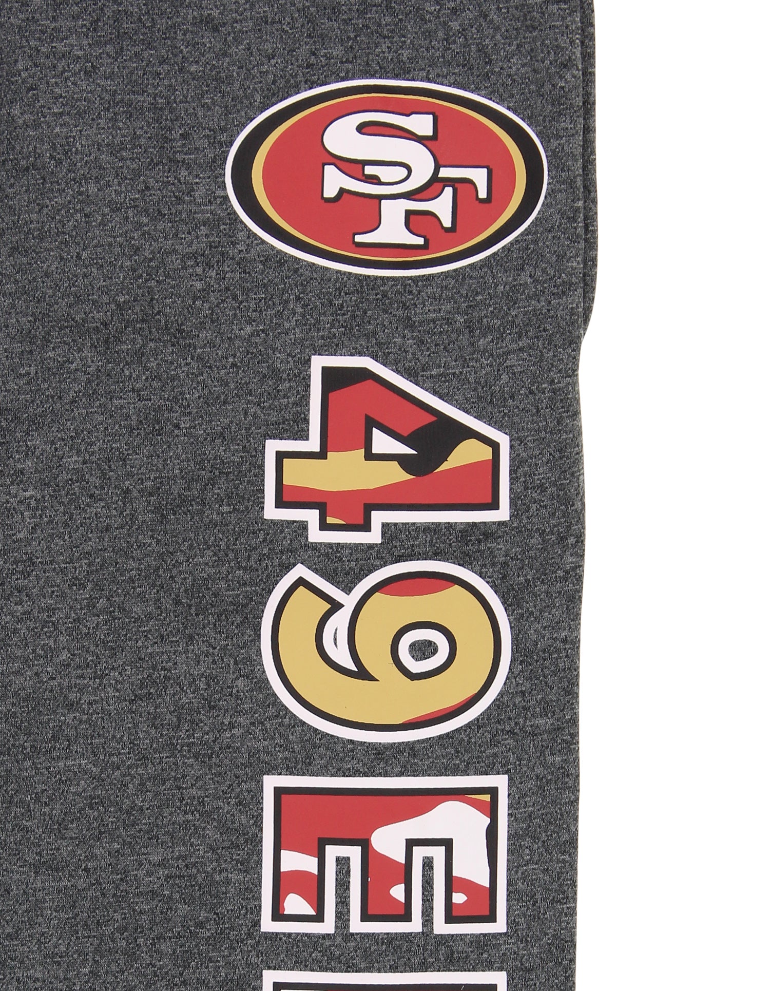 Zubaz NFL Men's San Francisco 49ers Poly Fleece Dark Heather Gray Sweatpants