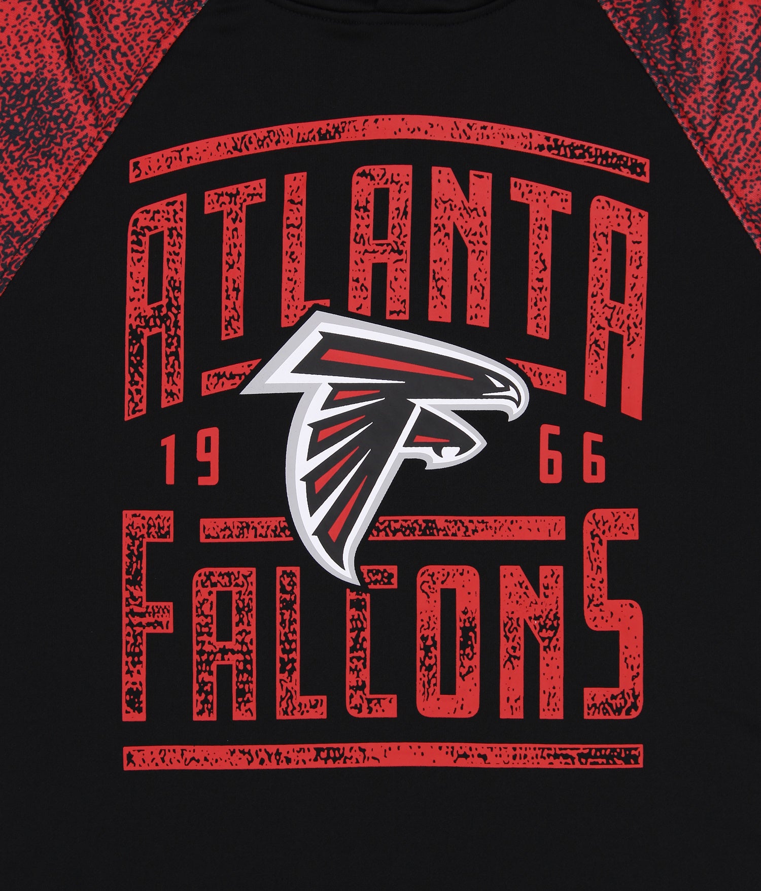 Zubaz NFL Men's Atlanta Falcons Light Weight Pullover Hoodie with Static Sleeves